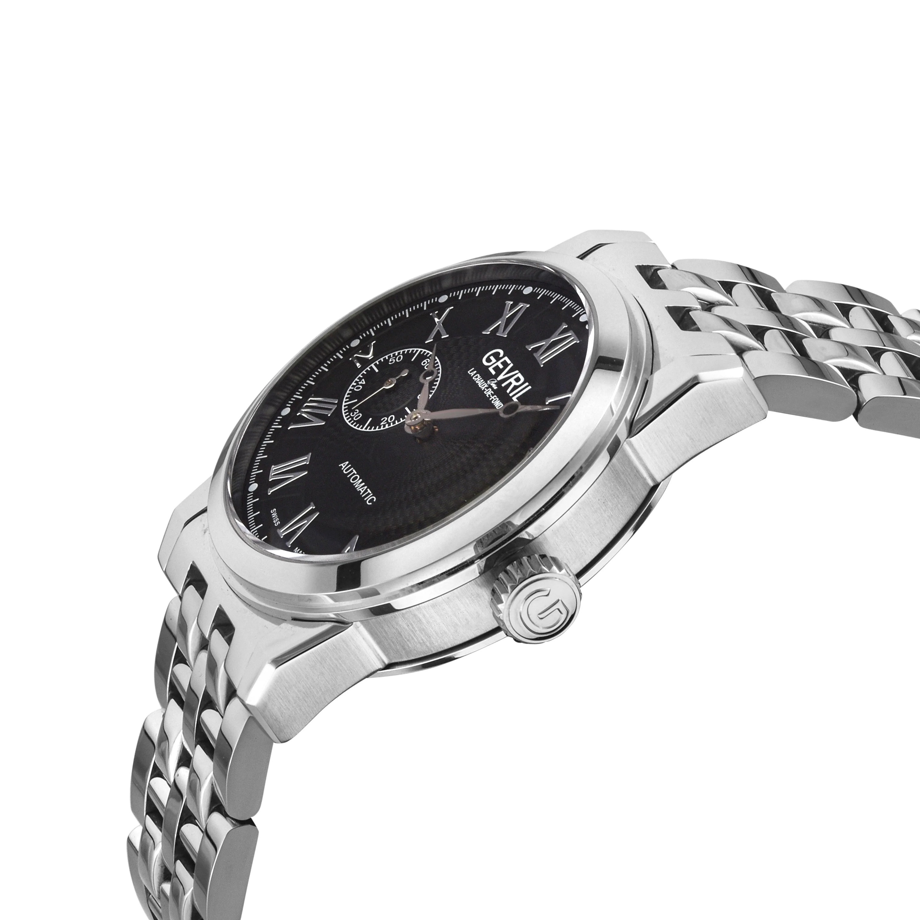 Madison Swiss Made Automatic , SS Case, Black Dial. Sub dial, SS Bracelet | Black Dial - Image 2