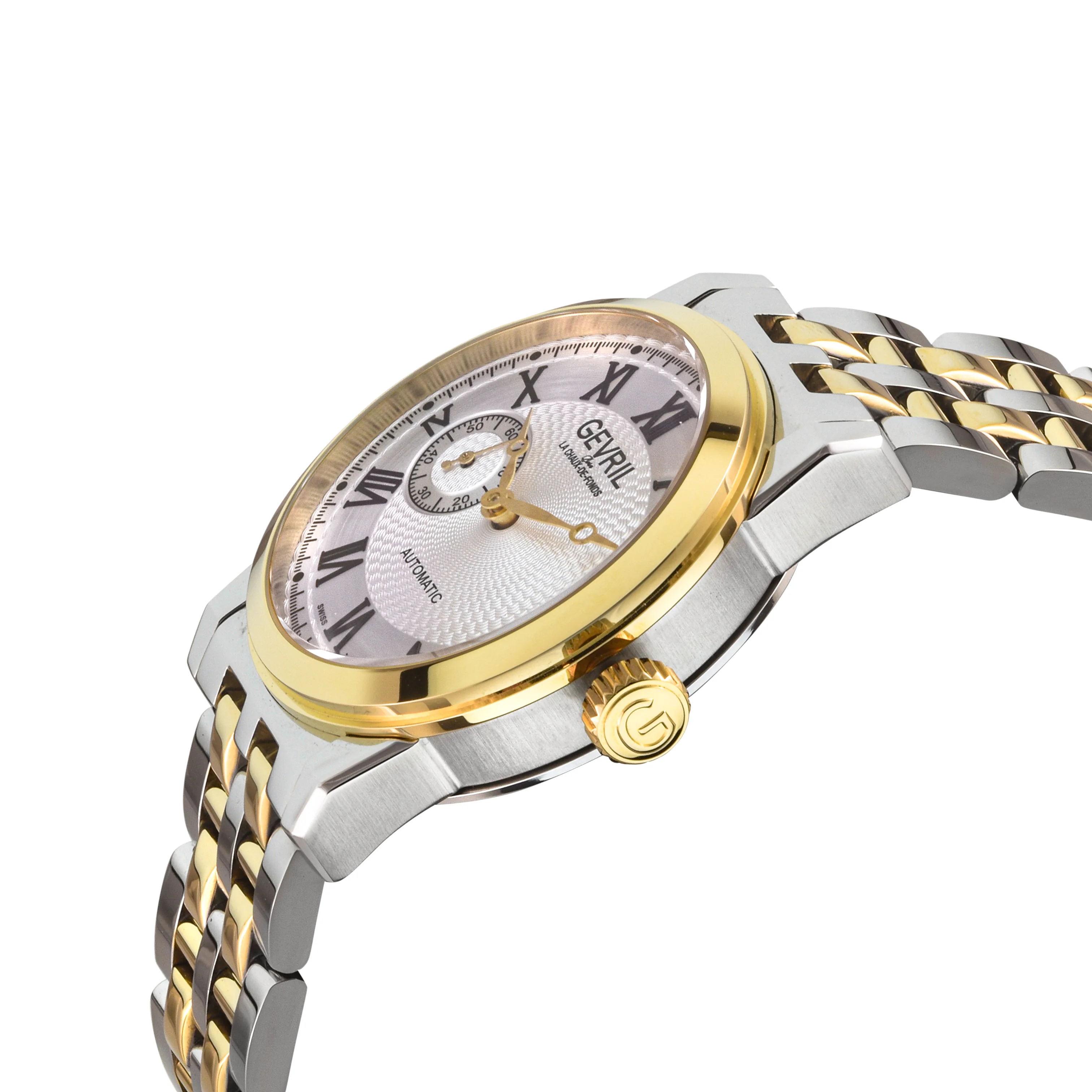 Madison Swiss Made Automatic , SS Case, White Dial. IPYG Bezel, Sub dial, SS/IPYG Bracelet | White Dial - Image 2
