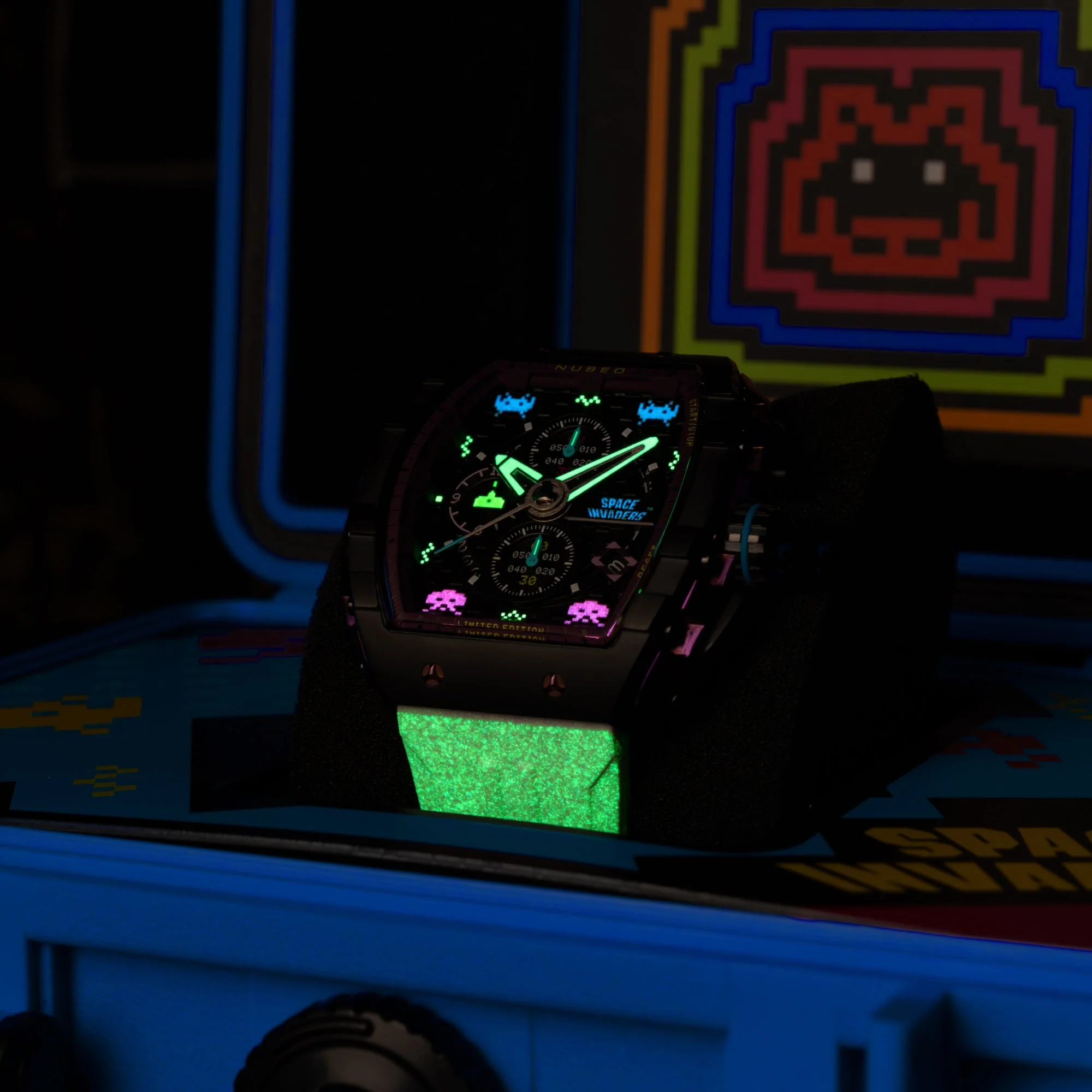 Magellan Chronograph Space Invaders Limited Edition Black / Rubber | Black Dial - Image 3