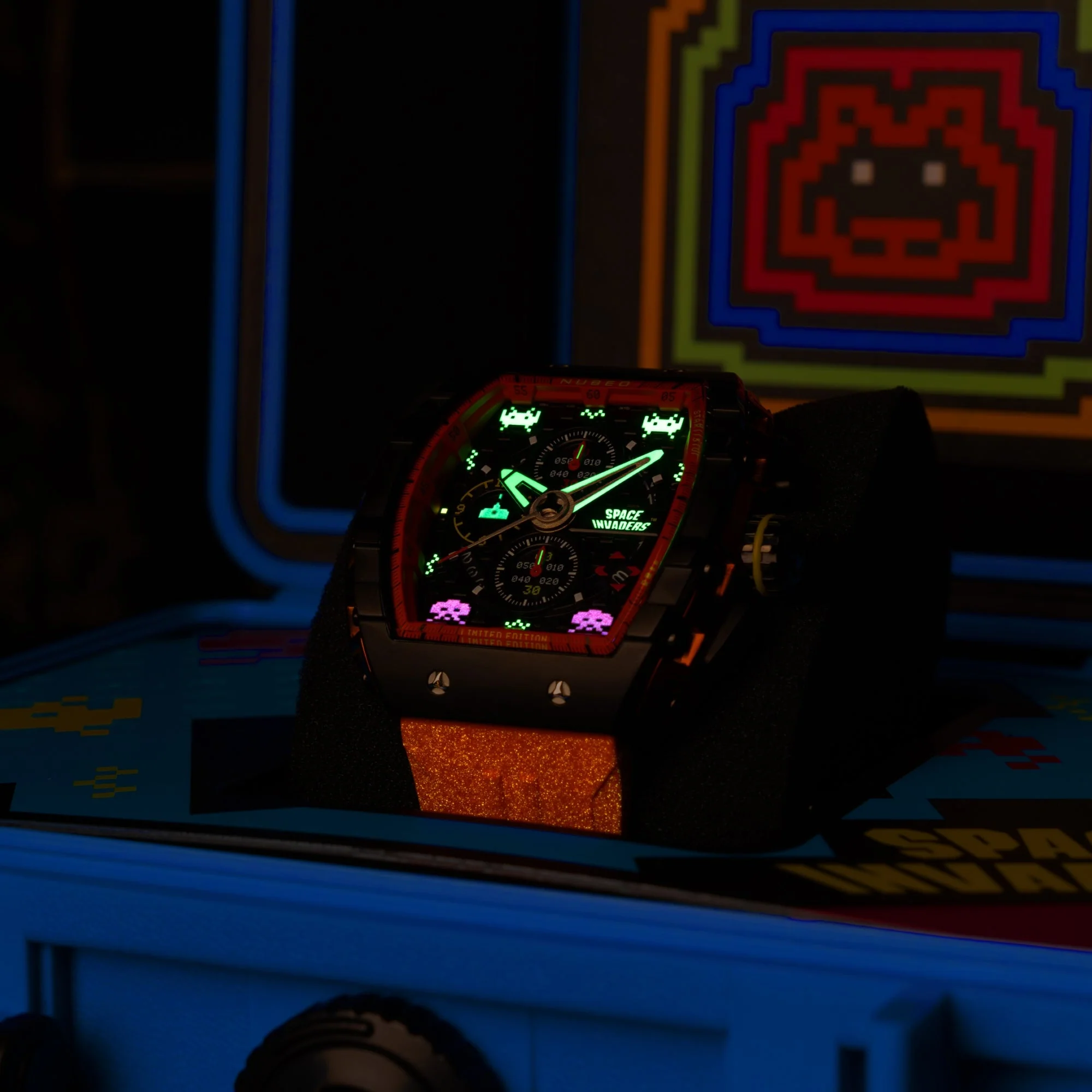 Magellan Chronograph Space Invaders Limited Edition Black / Rubber | Black Dial - Image 3