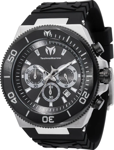 Manta 49mm / Black and Silver / Black | Black and Silver Dial
