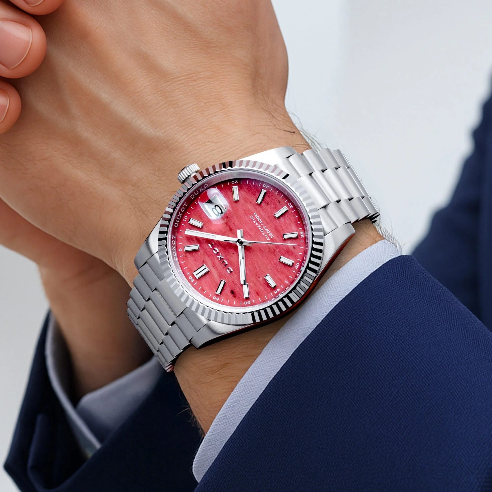 Marcel Automatic Lapidary Limited Edition Pink / Stainless Steel | Pink Dial - Image 2