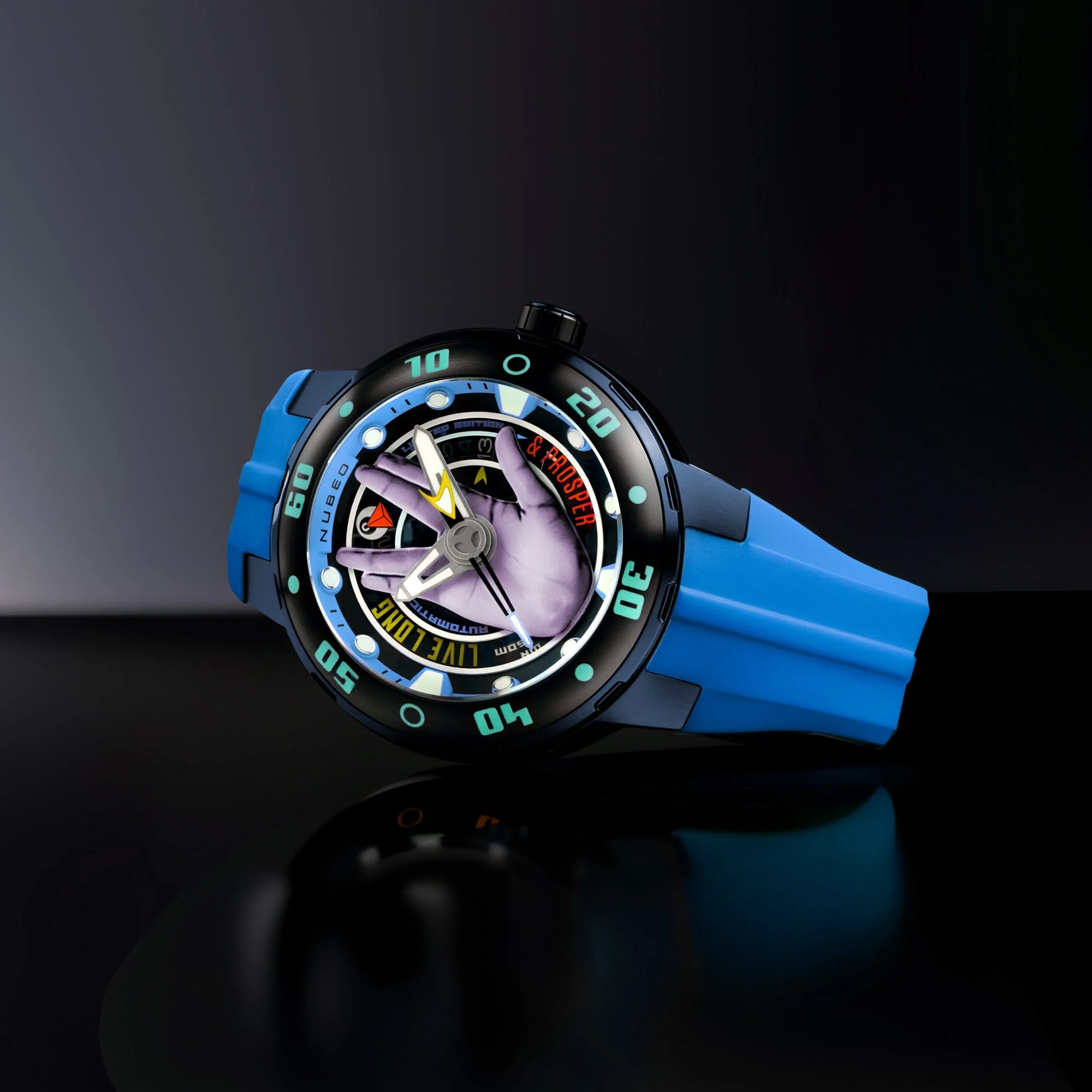 Mariner Automatic Star Trek Live Long & Prosper Limited Edition Blue / Silicone | Blue Dial - Image 2