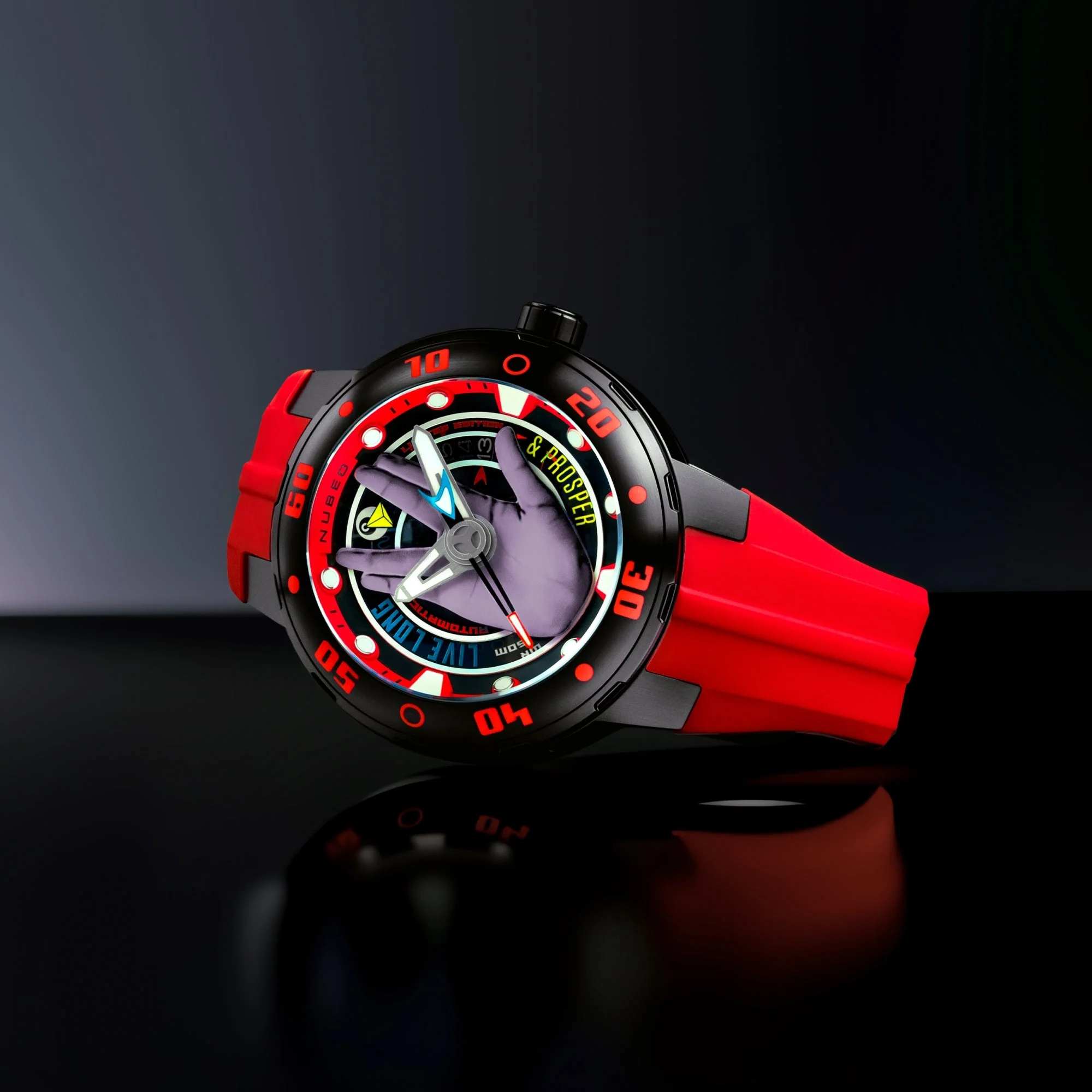 Mariner Automatic Star Trek Live Long & Prosper Limited Edition Red / Silicone | Red Dial - Image 2