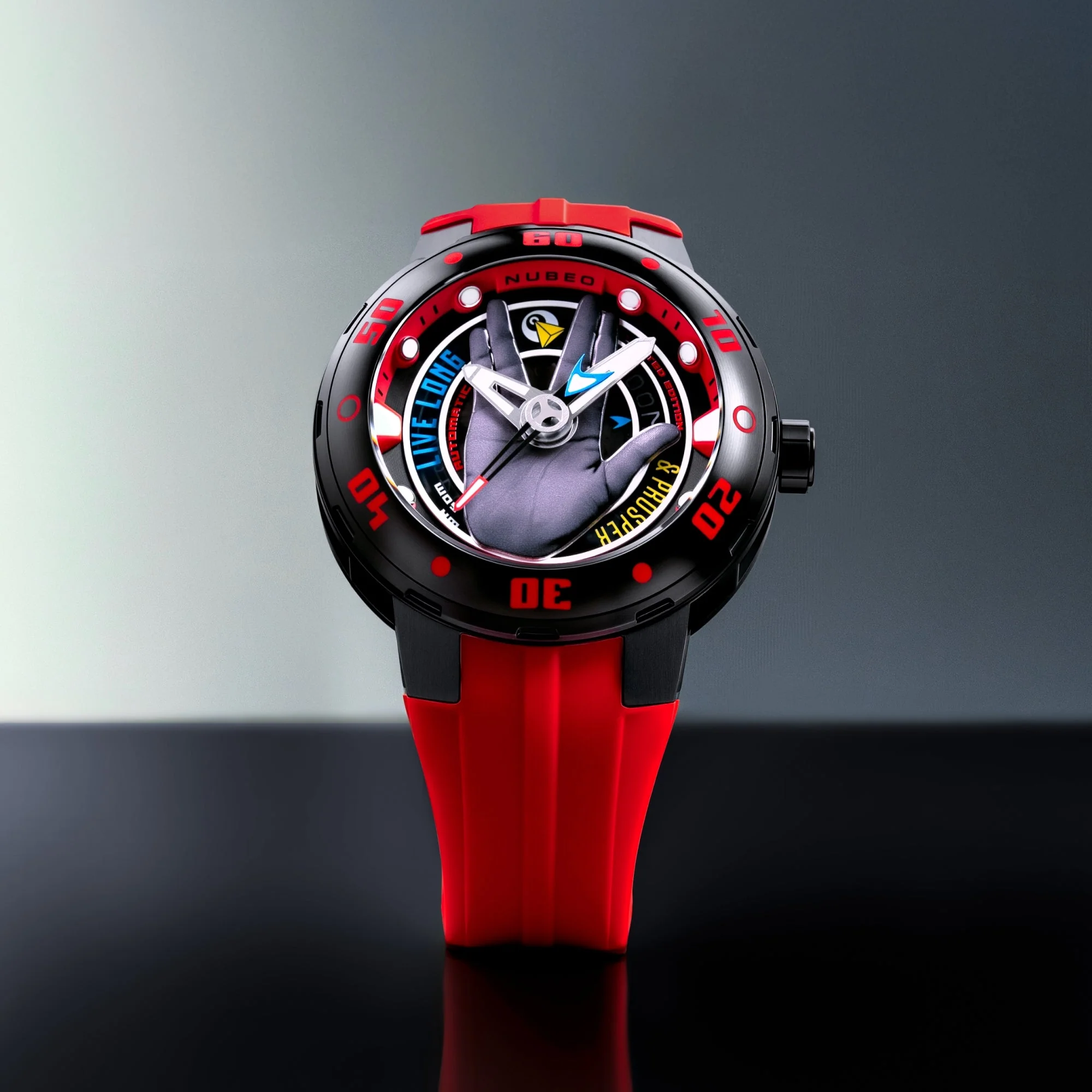Mariner Automatic Star Trek Live Long & Prosper Limited Edition Red / Silicone | Red Dial - Image 4