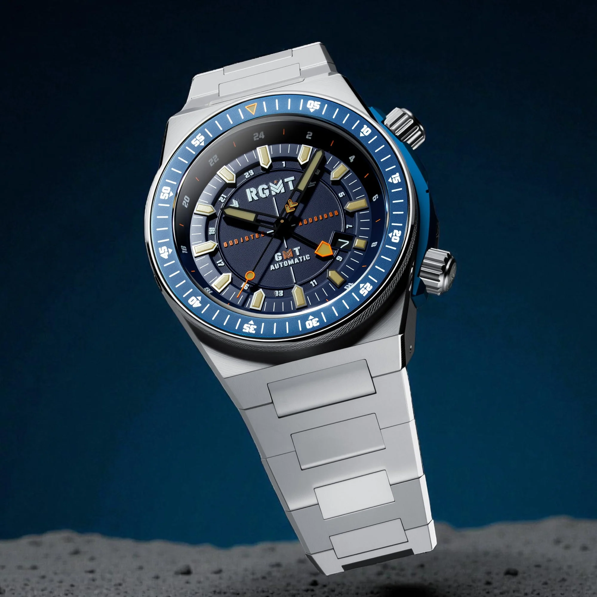 Marksman GMT Automatic Blue  / Stainless Steel | Blue Dial - Image 2