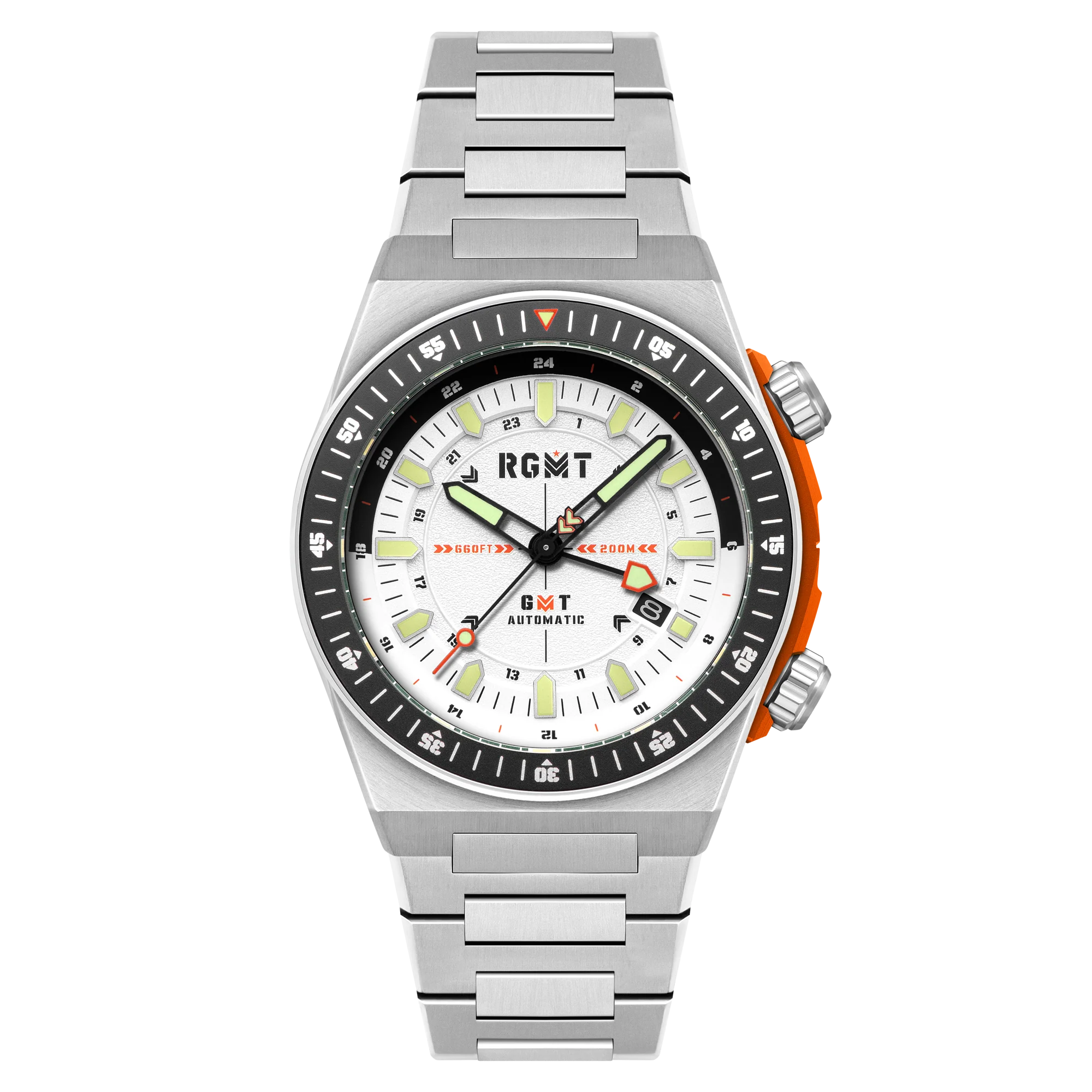 Marksman GMT Automatic White / Stainless Steel | White Dial