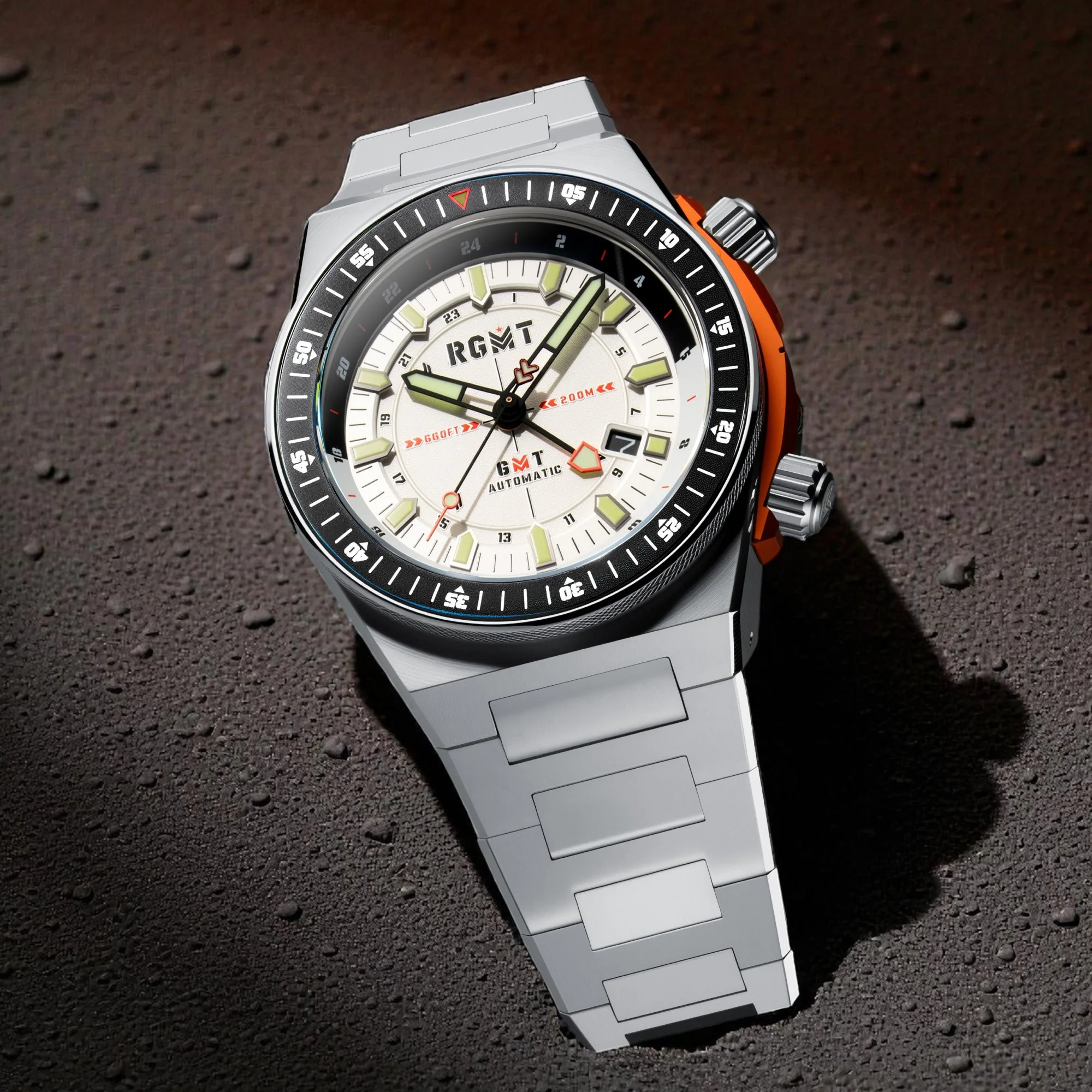 Marksman GMT Automatic White / Stainless Steel | White Dial - Image 2