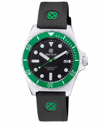 Master 1000 Retro Collection 44mm Black / Green Rubber | Black Dial