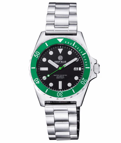 Master 1000 Retro Collection 44mm Black / Green Stainless | Black Dial