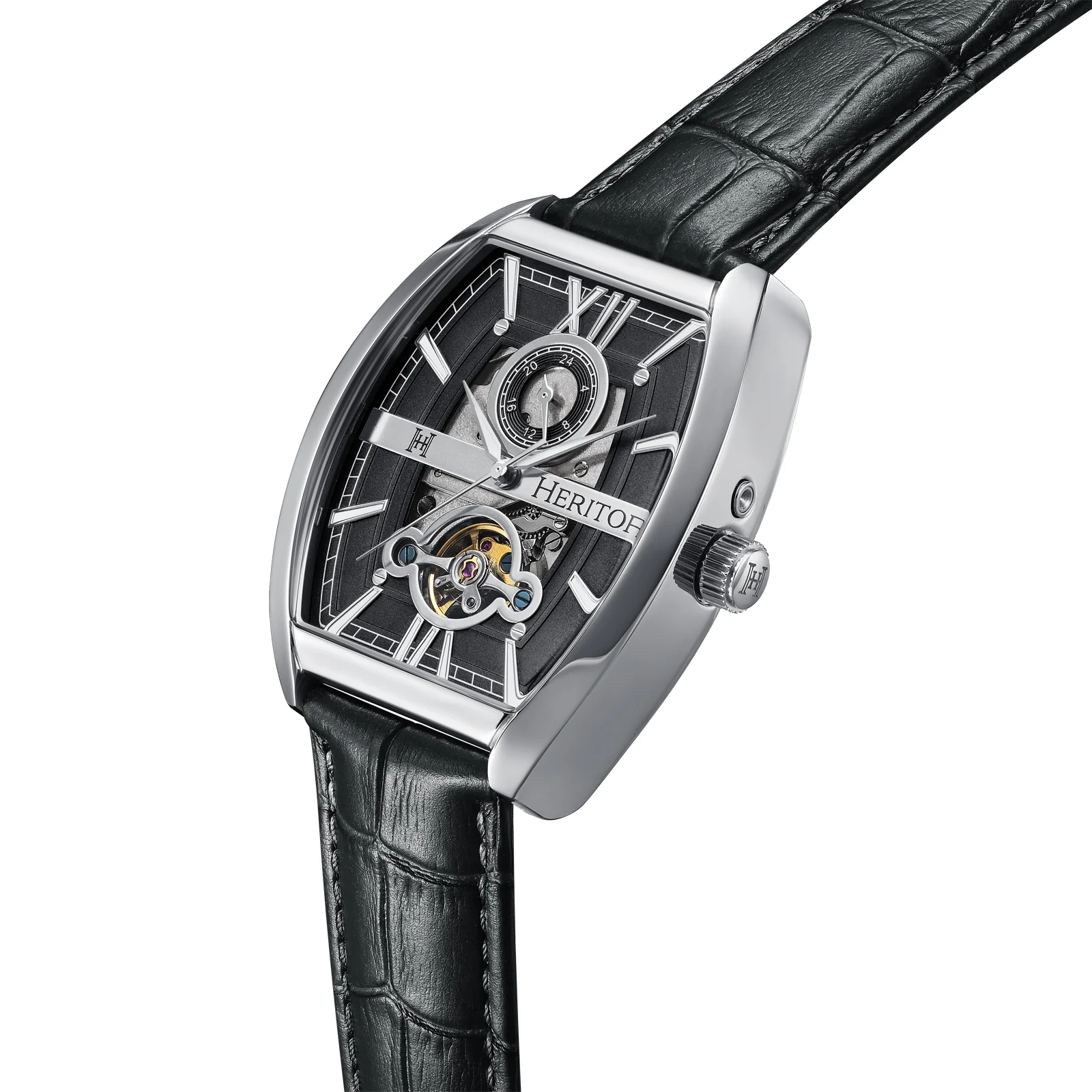 Masterson w/ 24 Hour Hand Silver / Black | Black Dial - Image 2