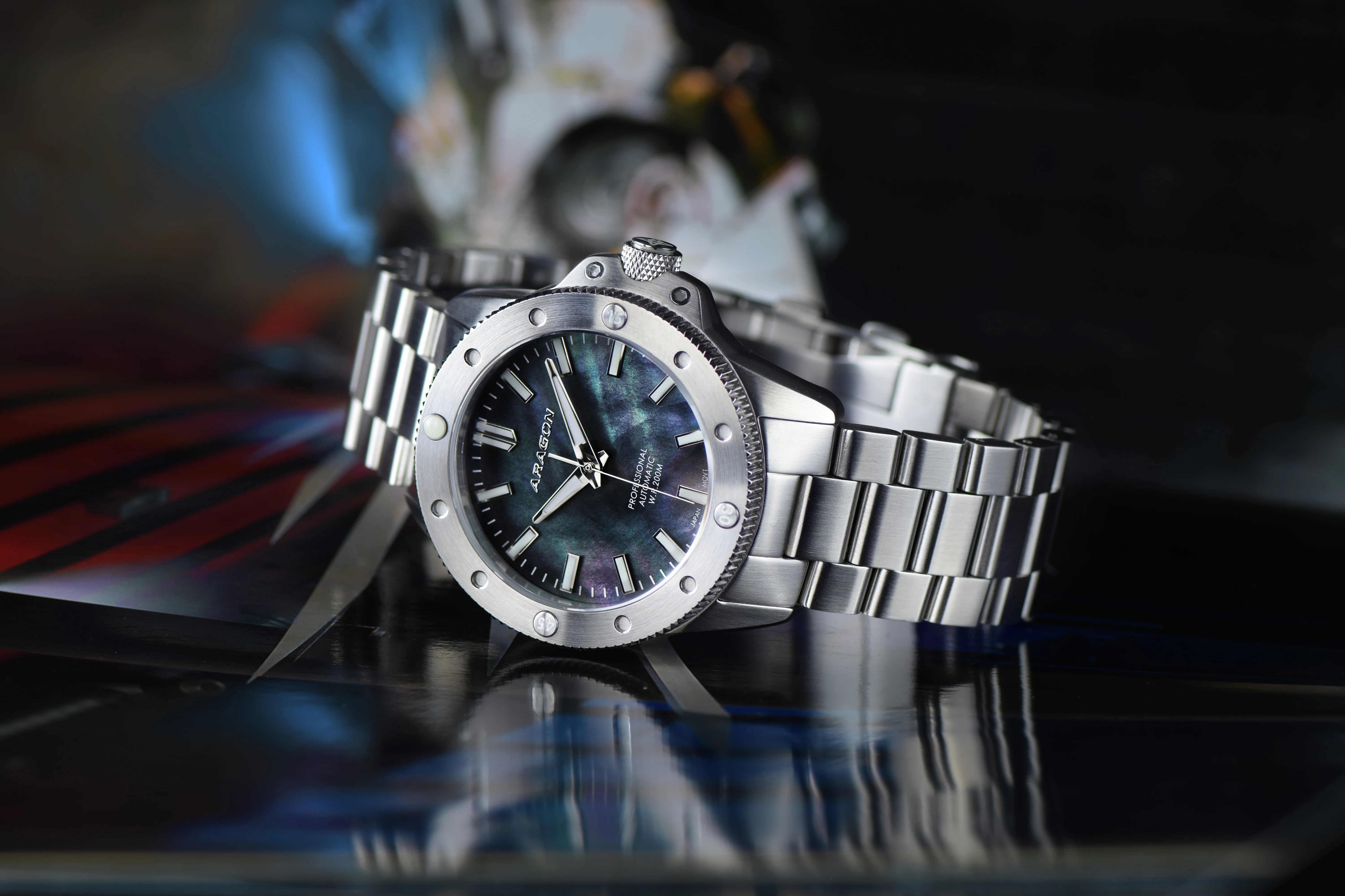 Matador 42 Automatic Black Mother of Peal Dial | Mother of Peal Dial - Image 3