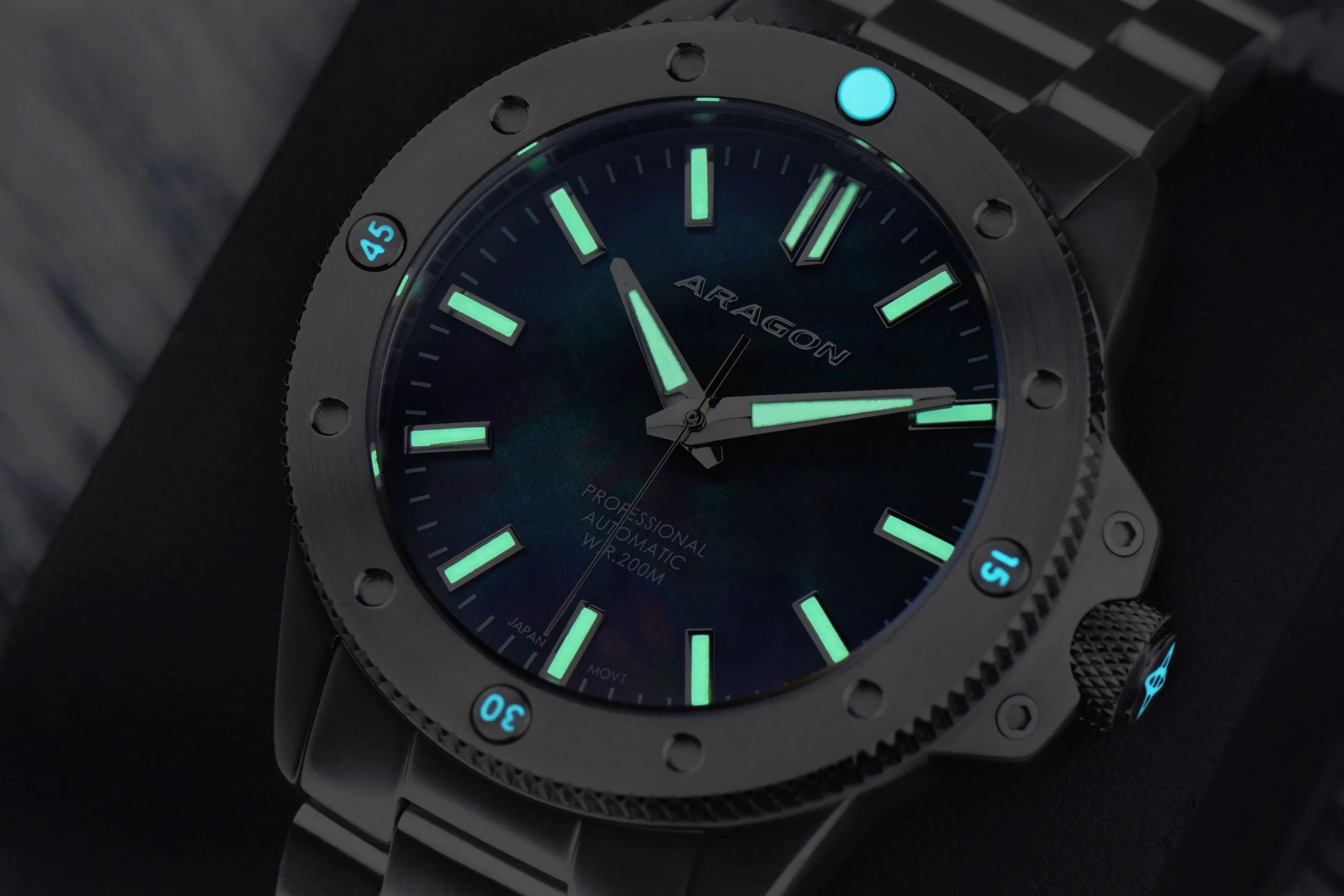 Matador 42 Automatic Black Mother of Peal Dial | Mother of Peal Dial - Image 4