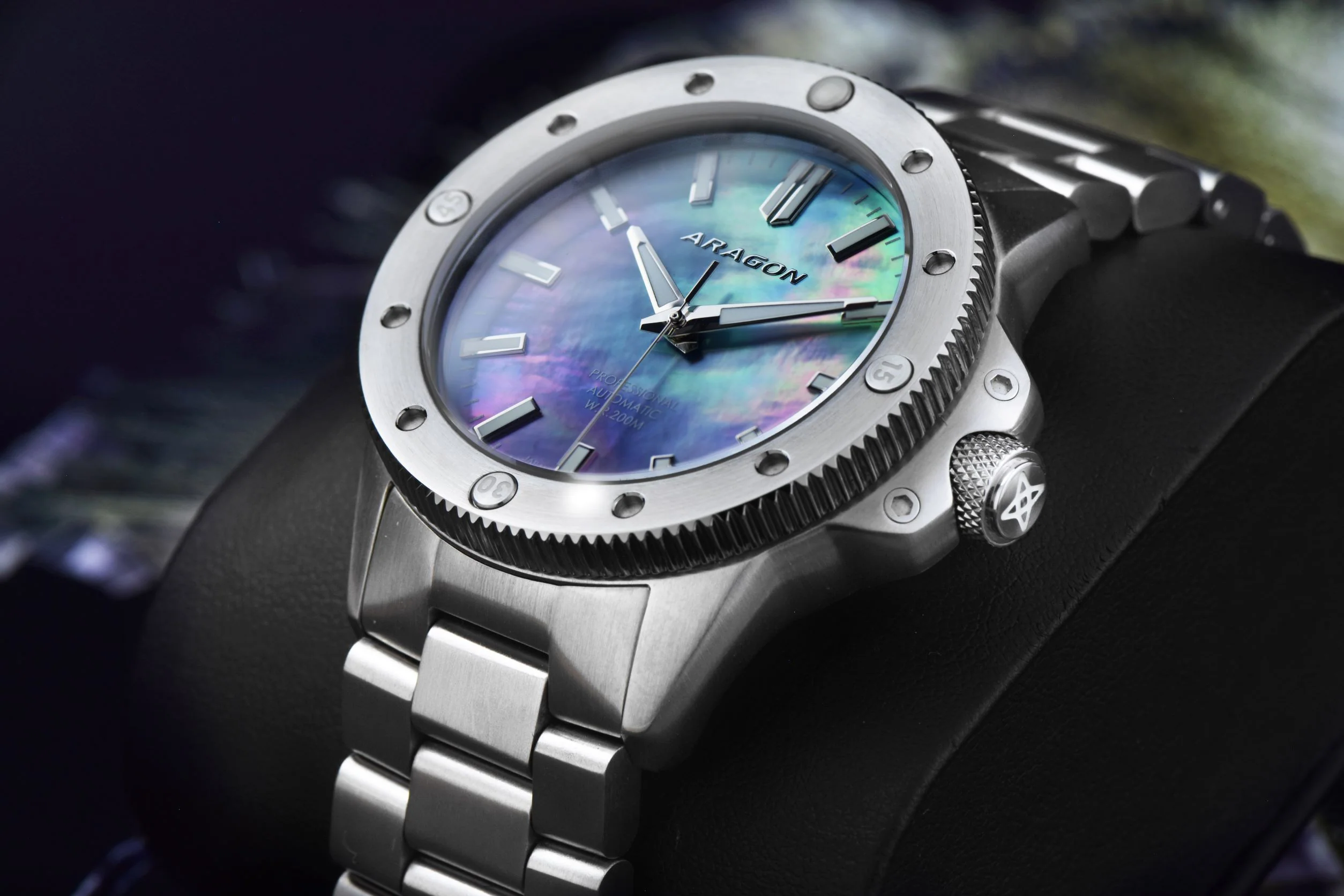 Matador 42 Automatic Blue Mother of Peal Dial | Mother of Peal Dial - Image 3