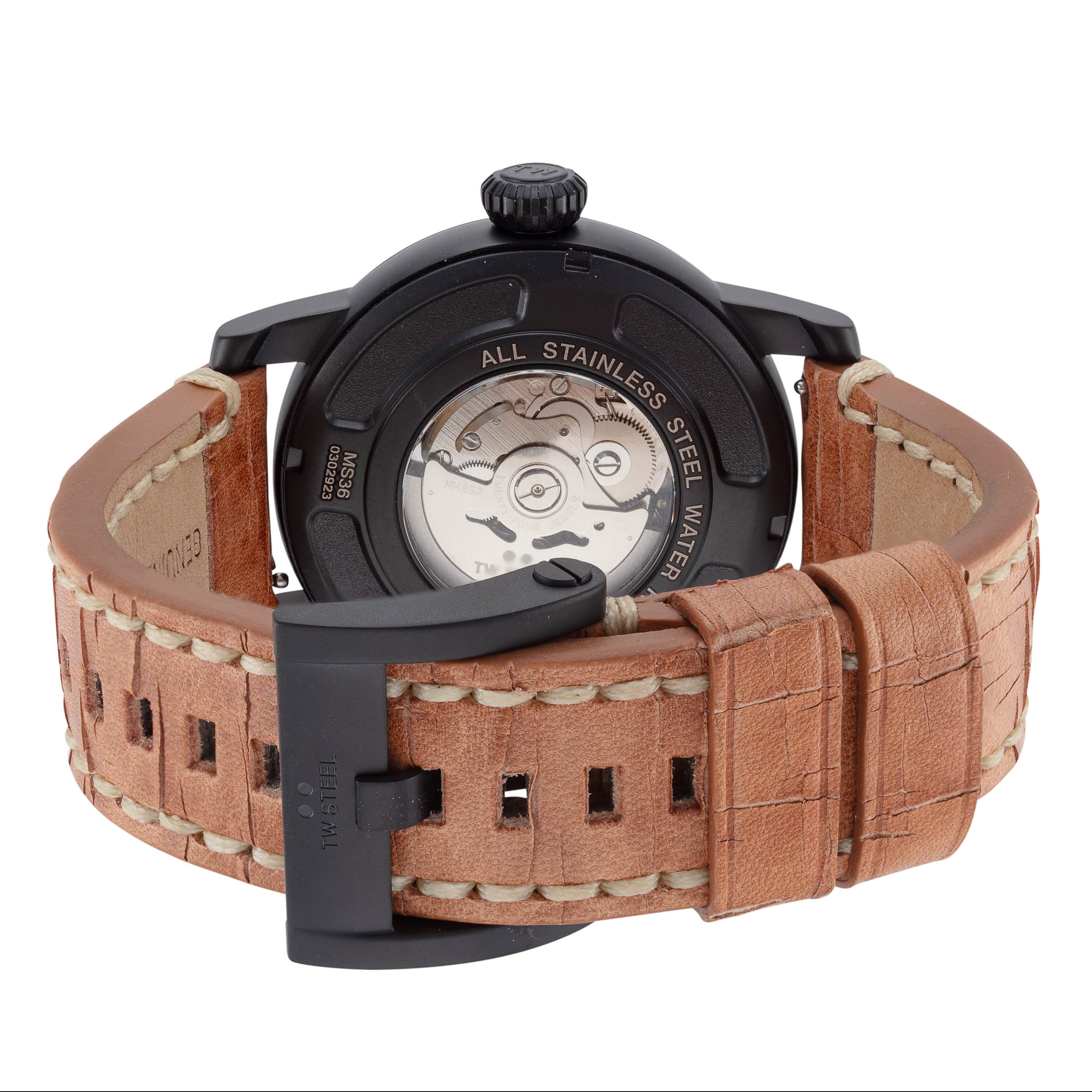 Maverick 48mm / Black / Brown | Black Dial - Image 3