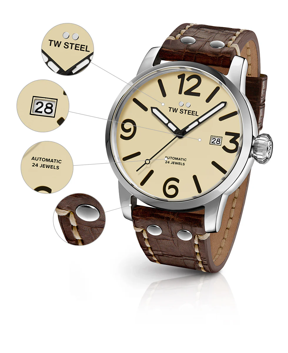 Maverick 48mm / Cream / Brown | Cream Dial - Image 3