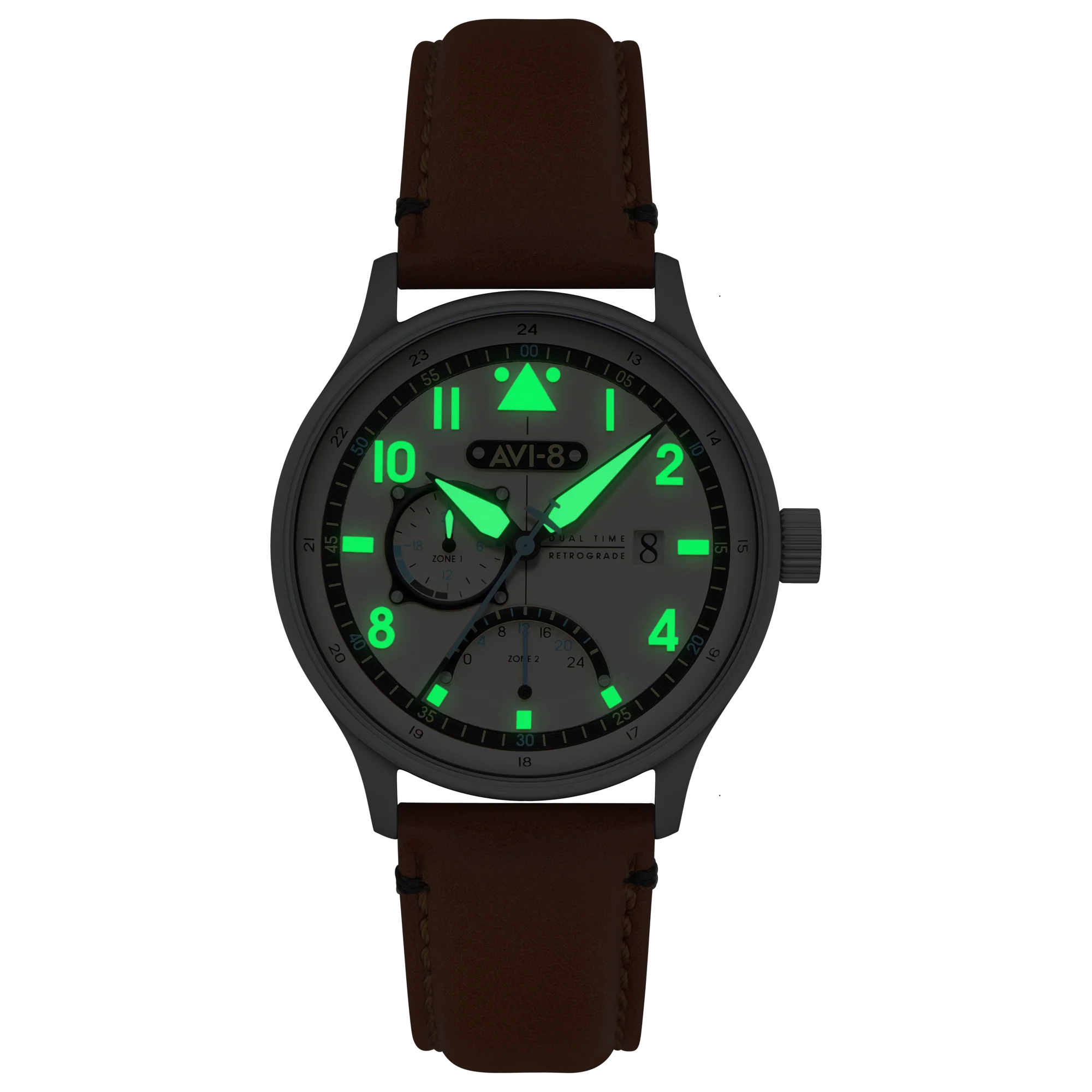 Mckellar Dual Time Cream / Leather | Cream Dial - Image 2