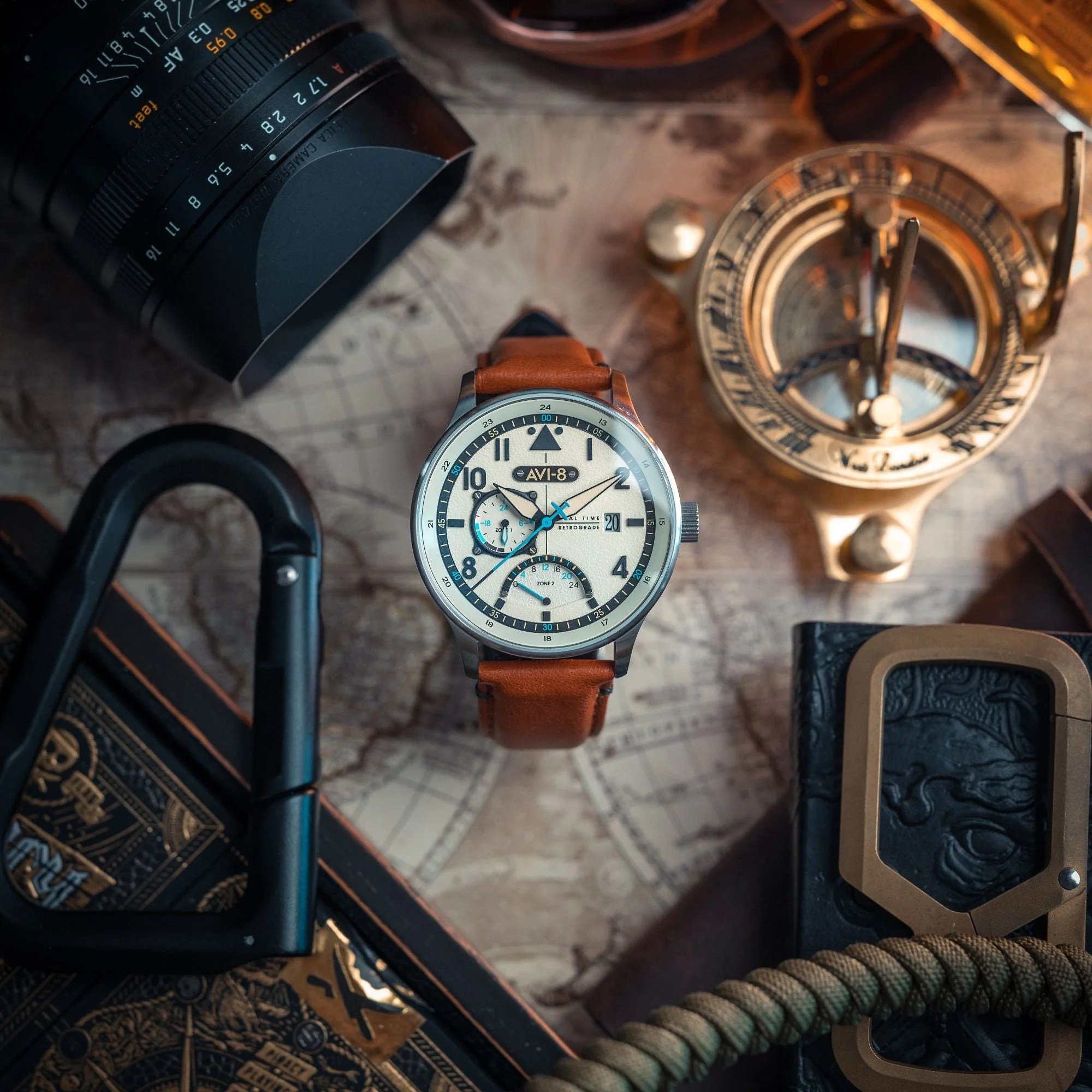 Mckellar Dual Time Cream / Leather | Cream Dial - Image 3