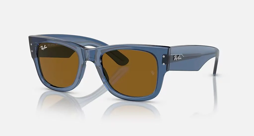 MEGA WAYFARER UNISEX Transparent Blu / Brown Bio-Based | Dial - Image 2