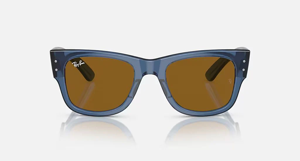MEGA WAYFARER UNISEX Transparent Blu / Brown Bio-Based | Dial - Image 3