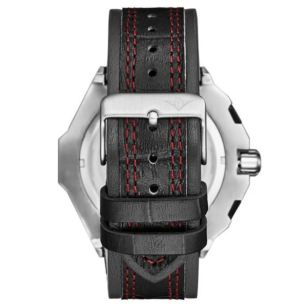 Mens Sport Watch Black/Leather | Black Dial - Image 2