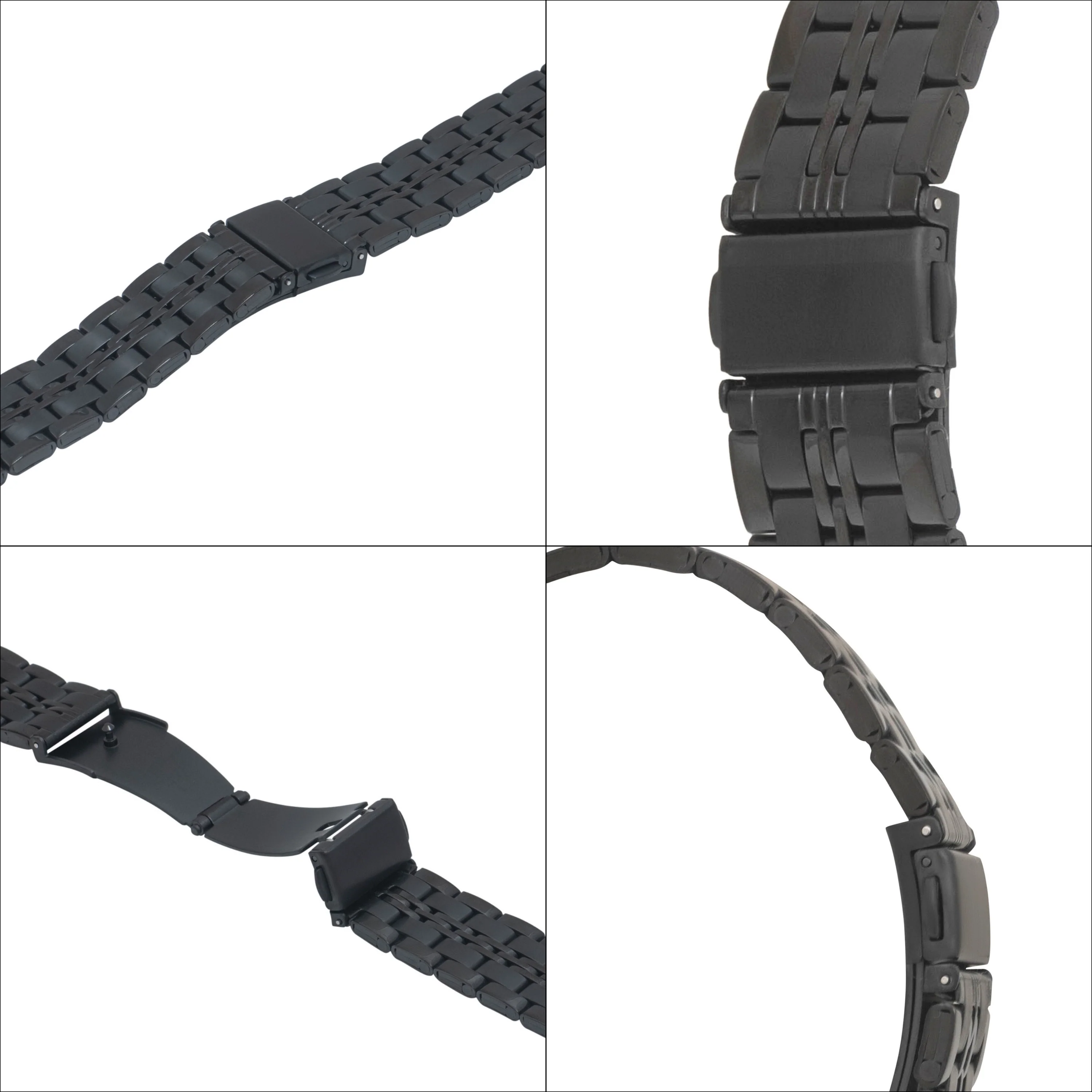 MET.615 | Jubilee Stainless Steel Watch Band 22mm / Black |  Dial - Image 2