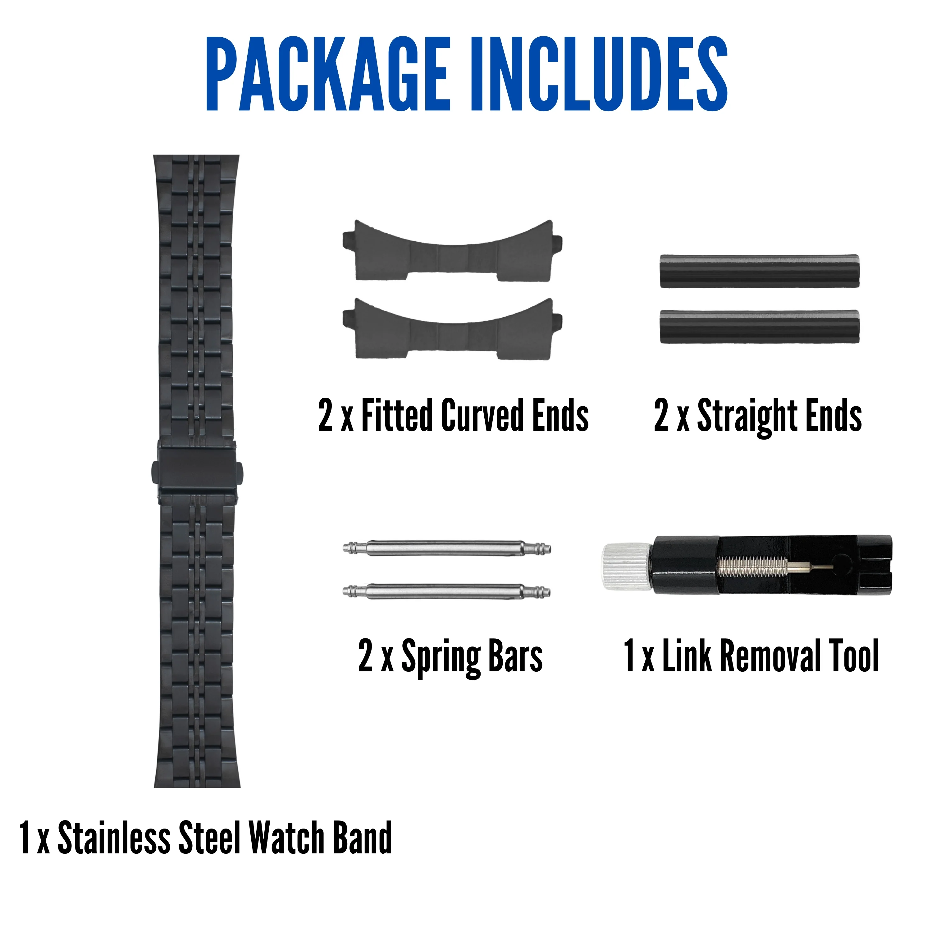 MET.615 | Jubilee Stainless Steel Watch Band 22mm / Black |  Dial - Image 3