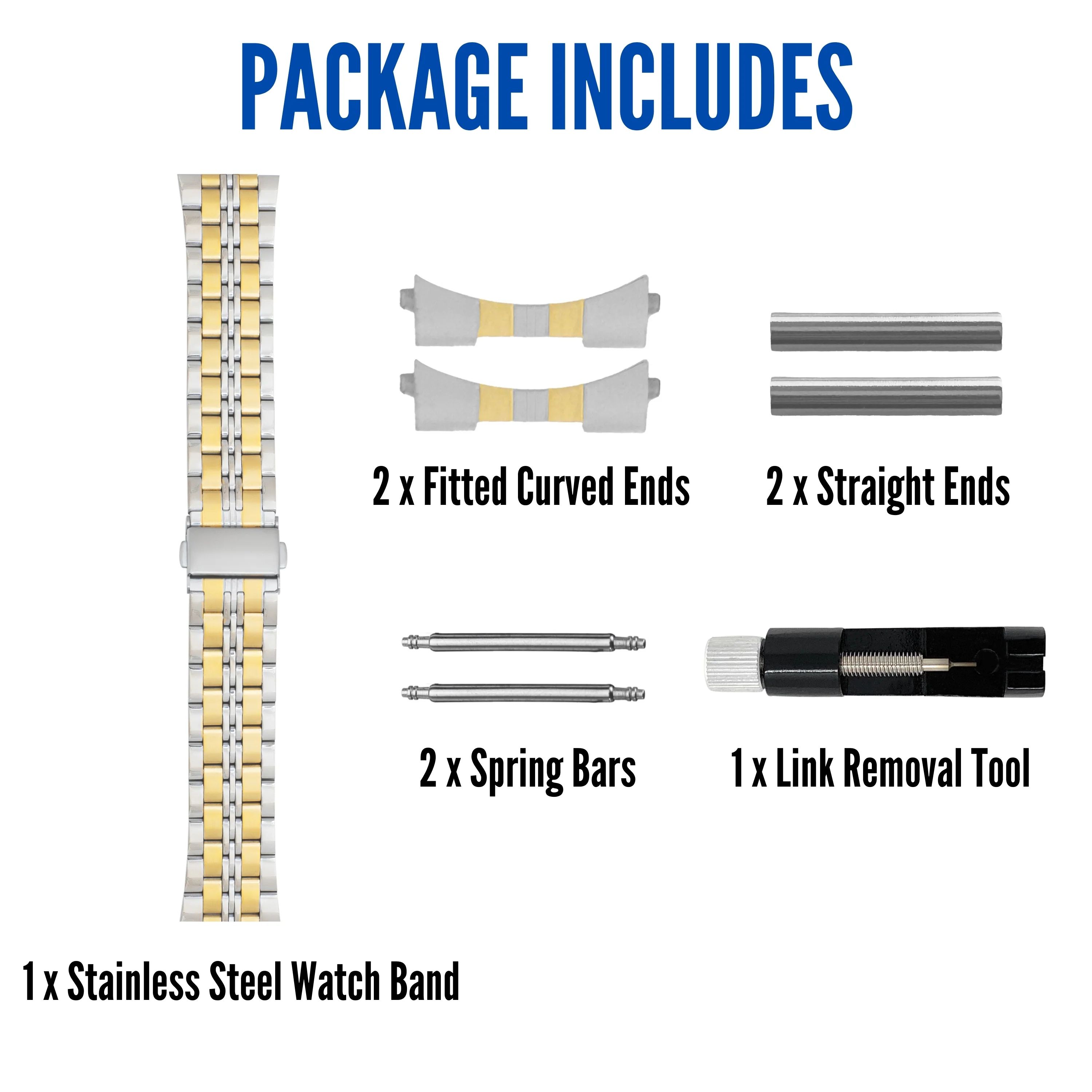 MET.615 | Jubilee Stainless Steel Watch Band 22mm / Two-Tone |  Dial - Image 3