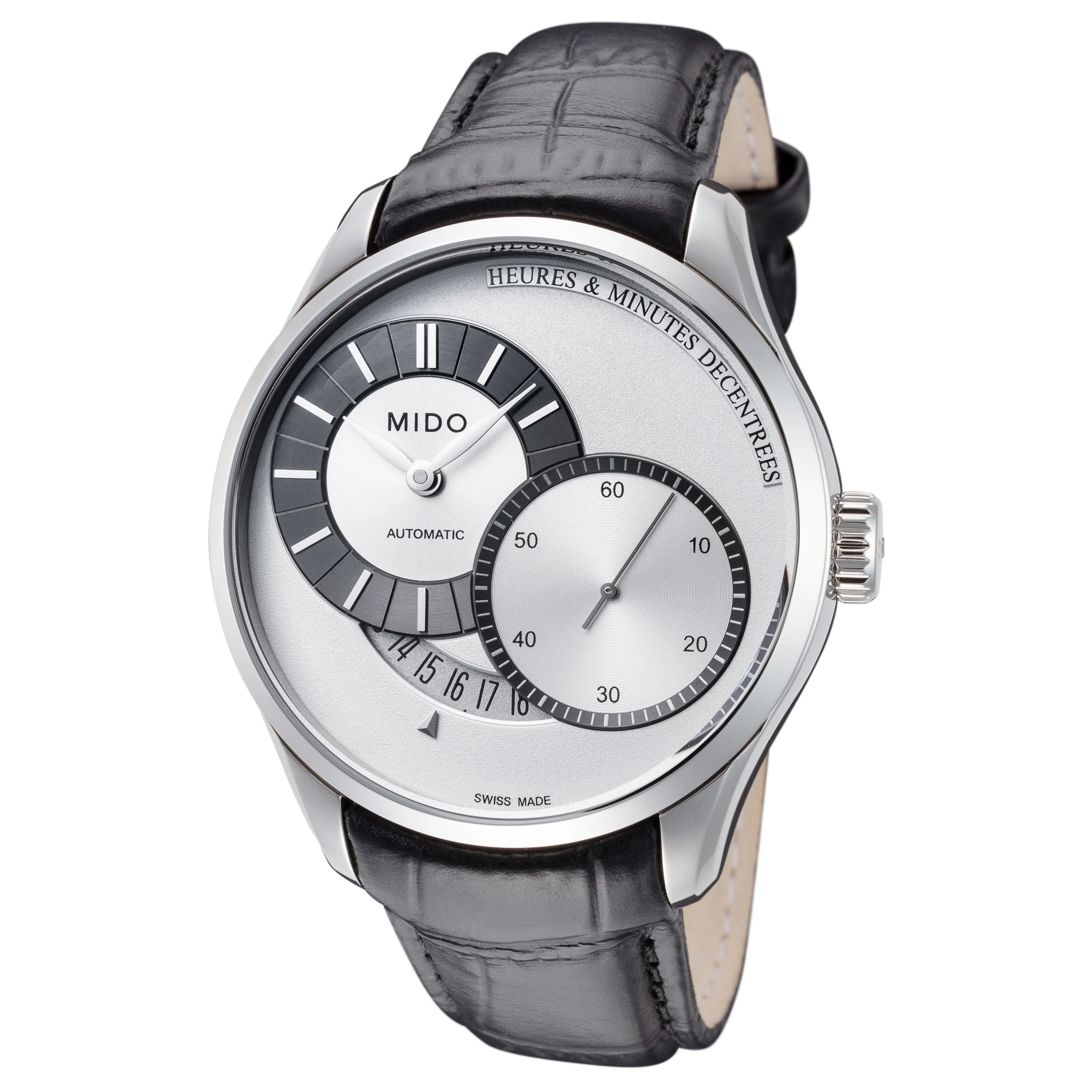 Mido 40mm / Black / Silver | Silver Dial