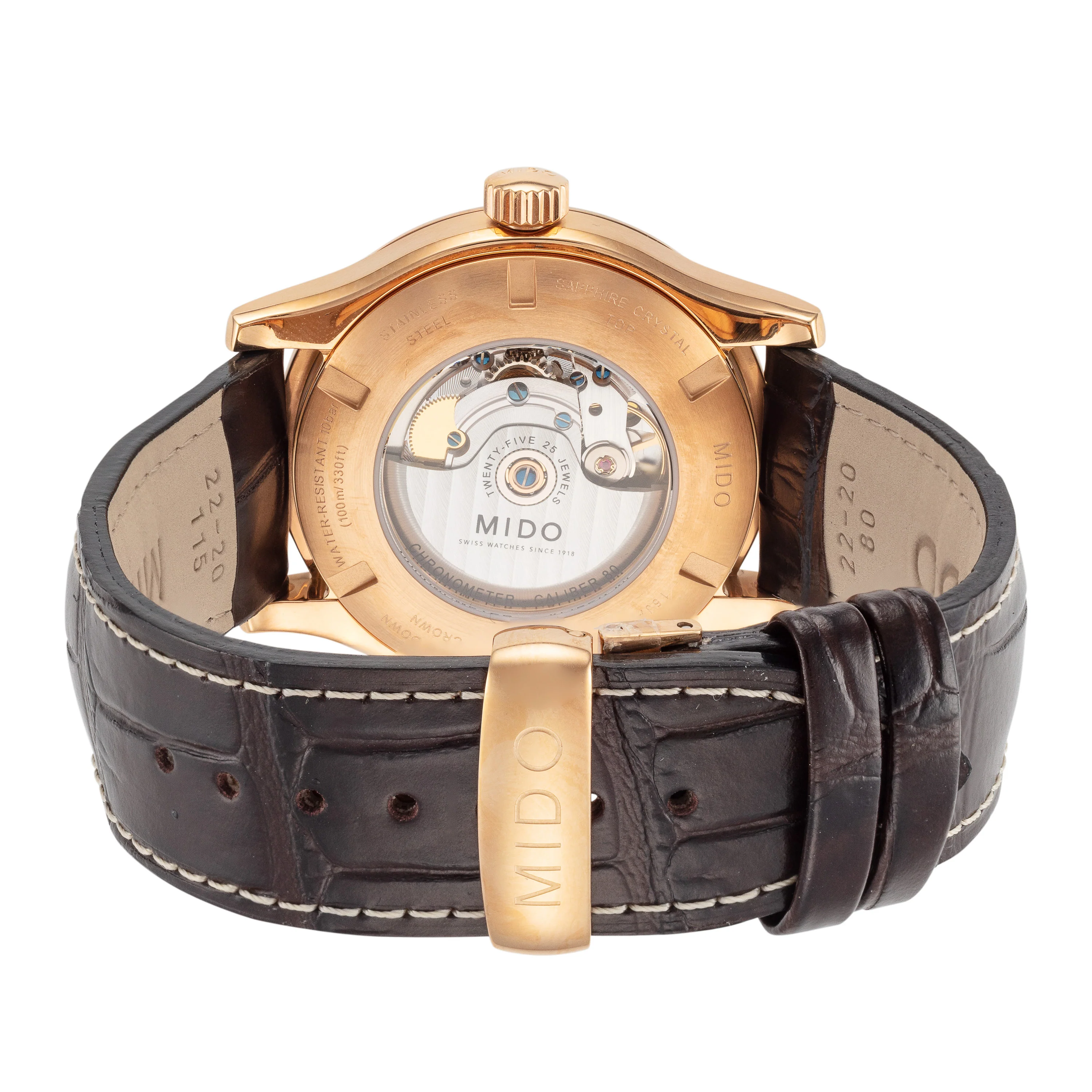 Mido 42mm / Brown / Silver | Silver Dial - Image 2