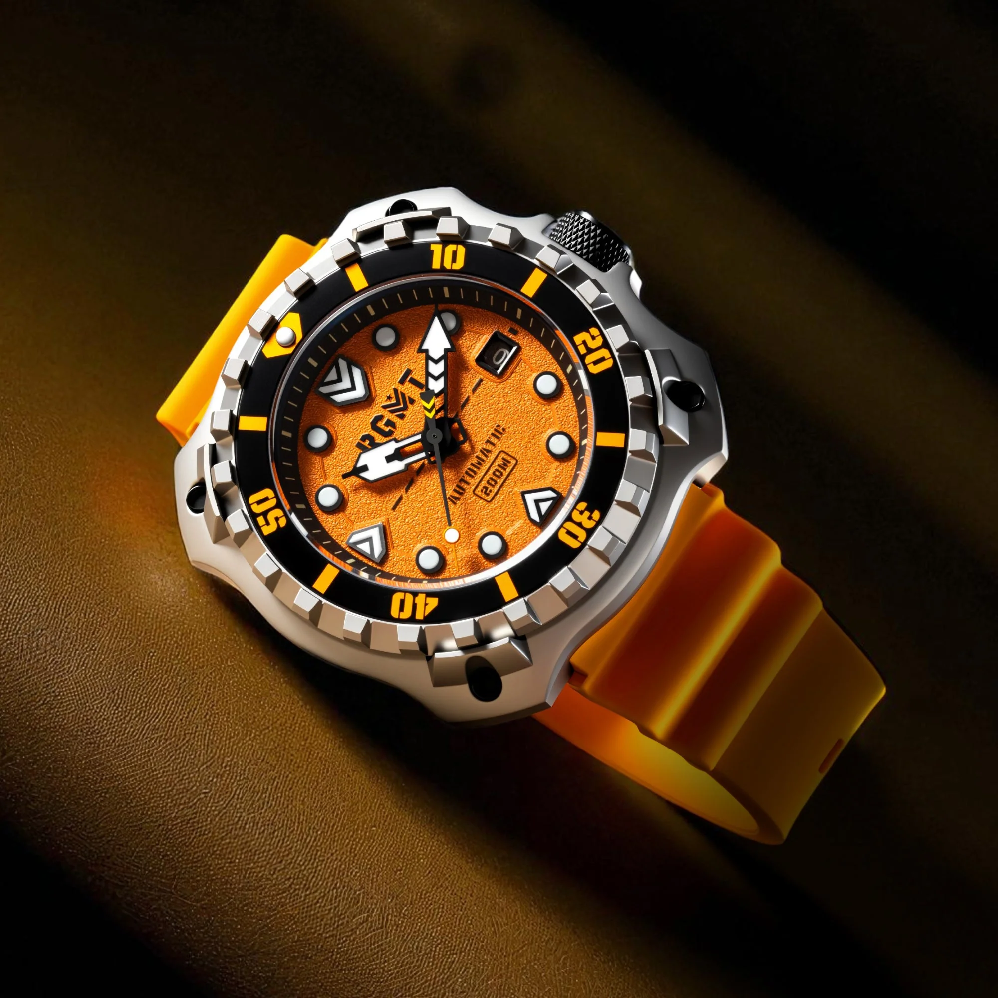Minesweep Automatic Blue  / Silicone | Yellow Dial - Image 3