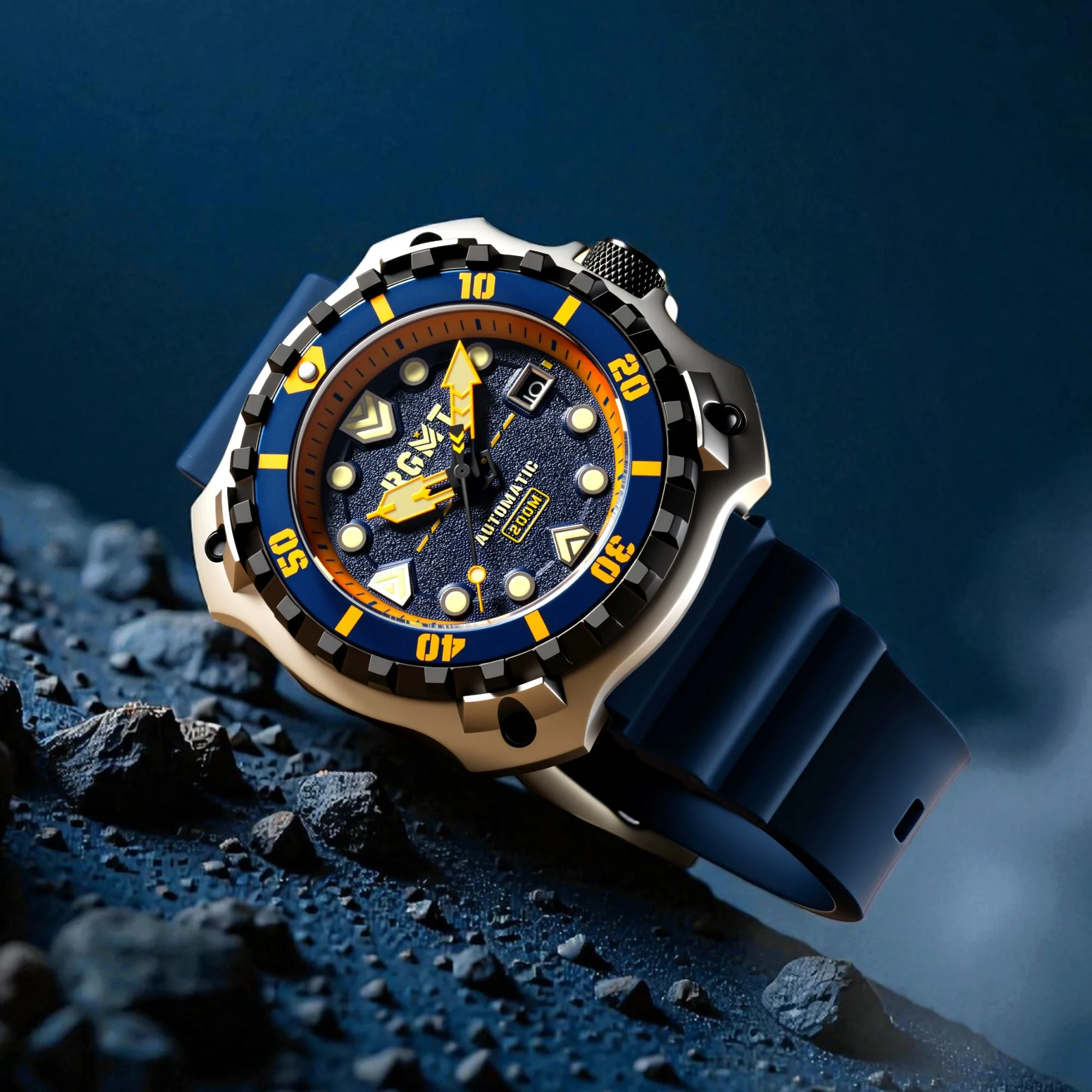 Minesweep Automatic Yellow  / Silicone | Yellow Dial - Image 3