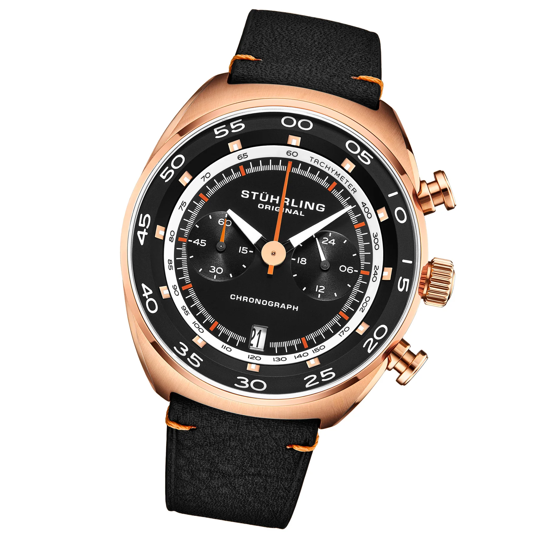 Monaco Black/Leather/Black Dial/Gold Case | Black Dial - Image 2