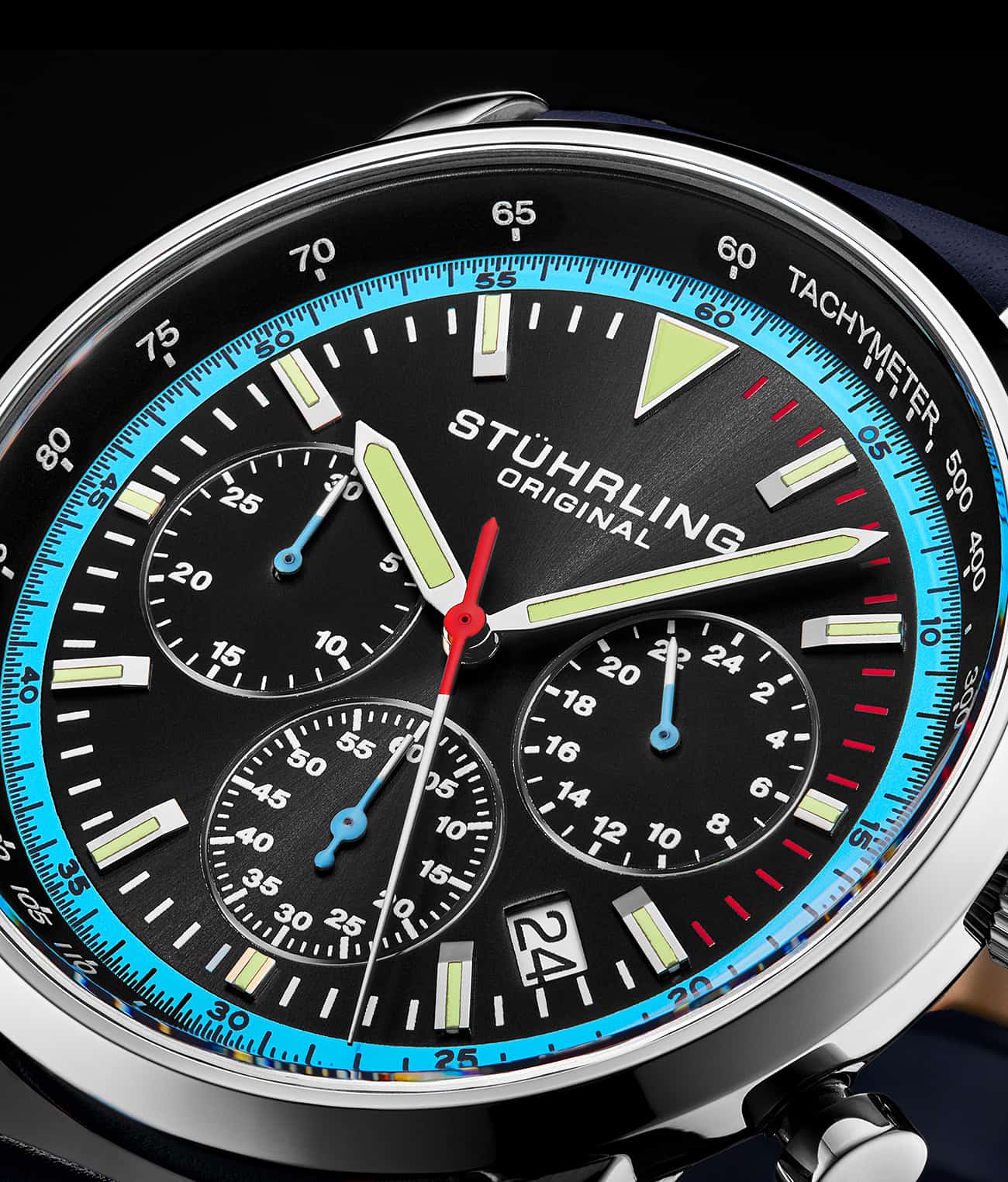 Monaco Black Dial/ Blue Leather | Black Dial - Image 2