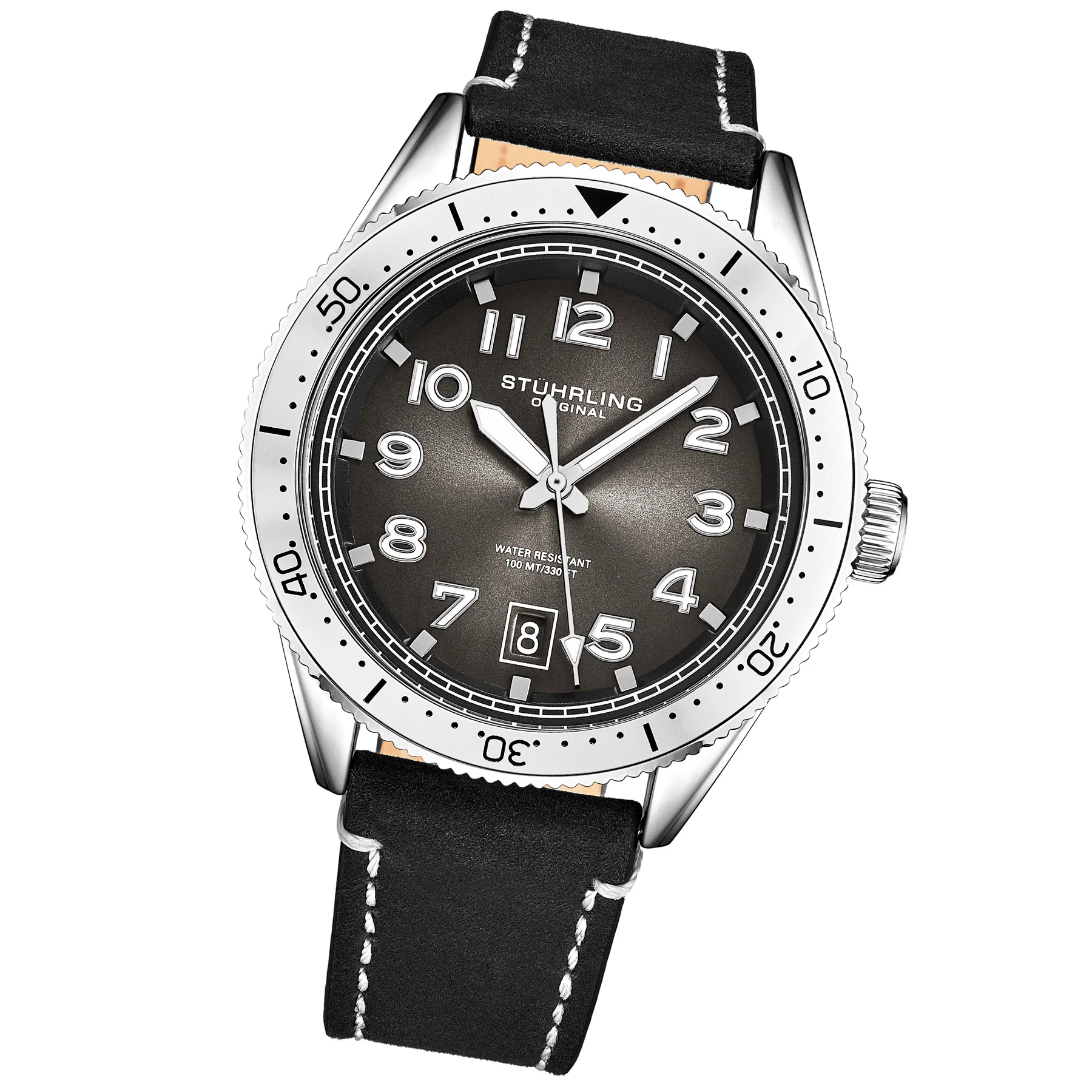 Monaco Black/Leather/Black Dial/Silver Case | Black Dial - Image 2