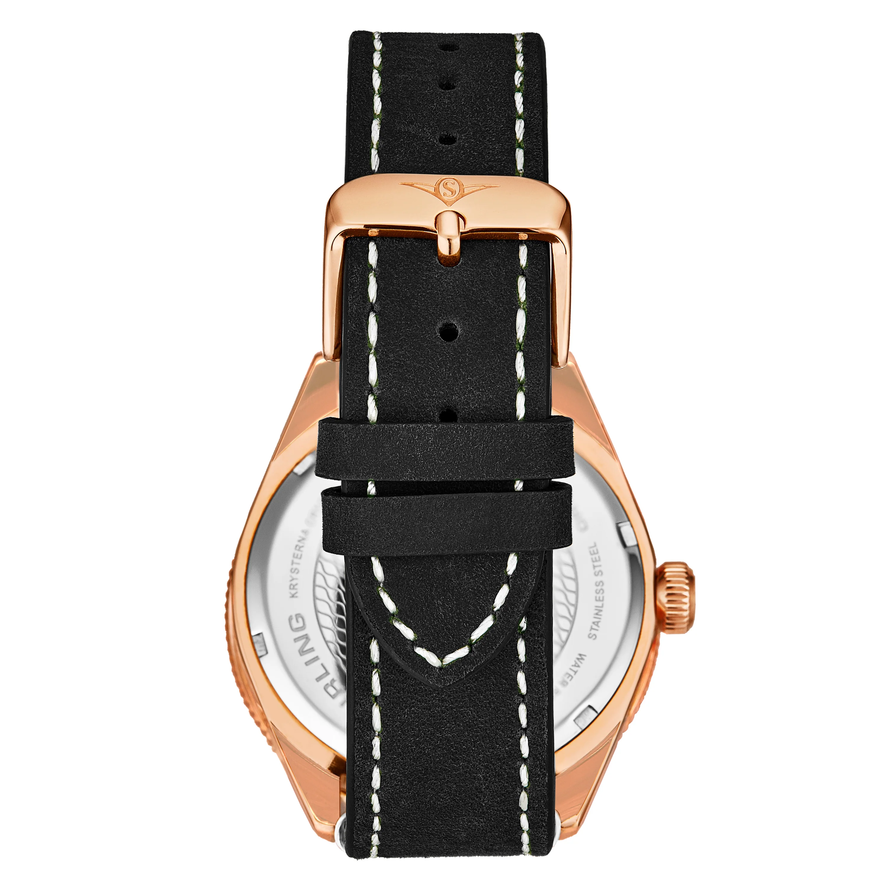 Monaco Black/Leather/Brown Dial/Rose Case | Brown Dial - Image 3