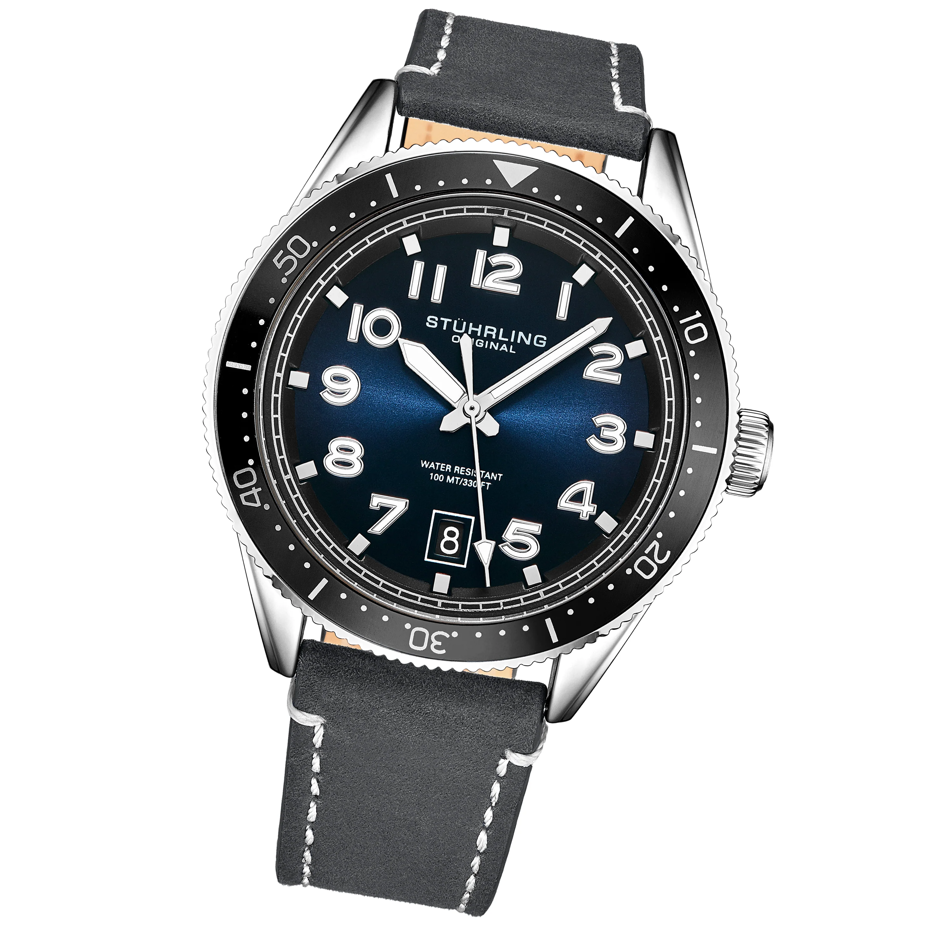 Monaco Grey/Leather/Blue Dial/Silver Case 3989.6 | Blue Dial - Image 2