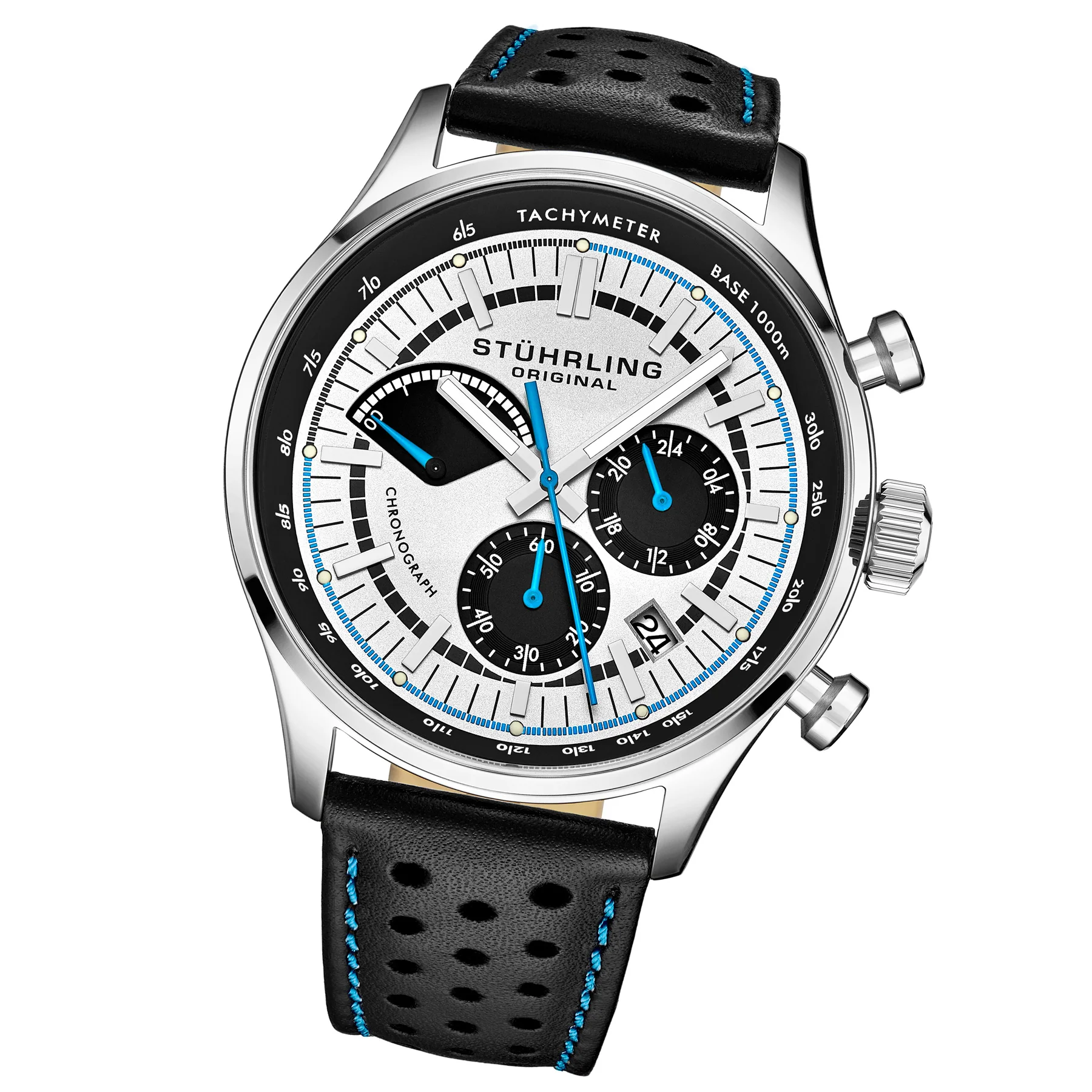 Monaco Black/Leather/Silver Dial/Silver Case | Silver Dial - Image 2