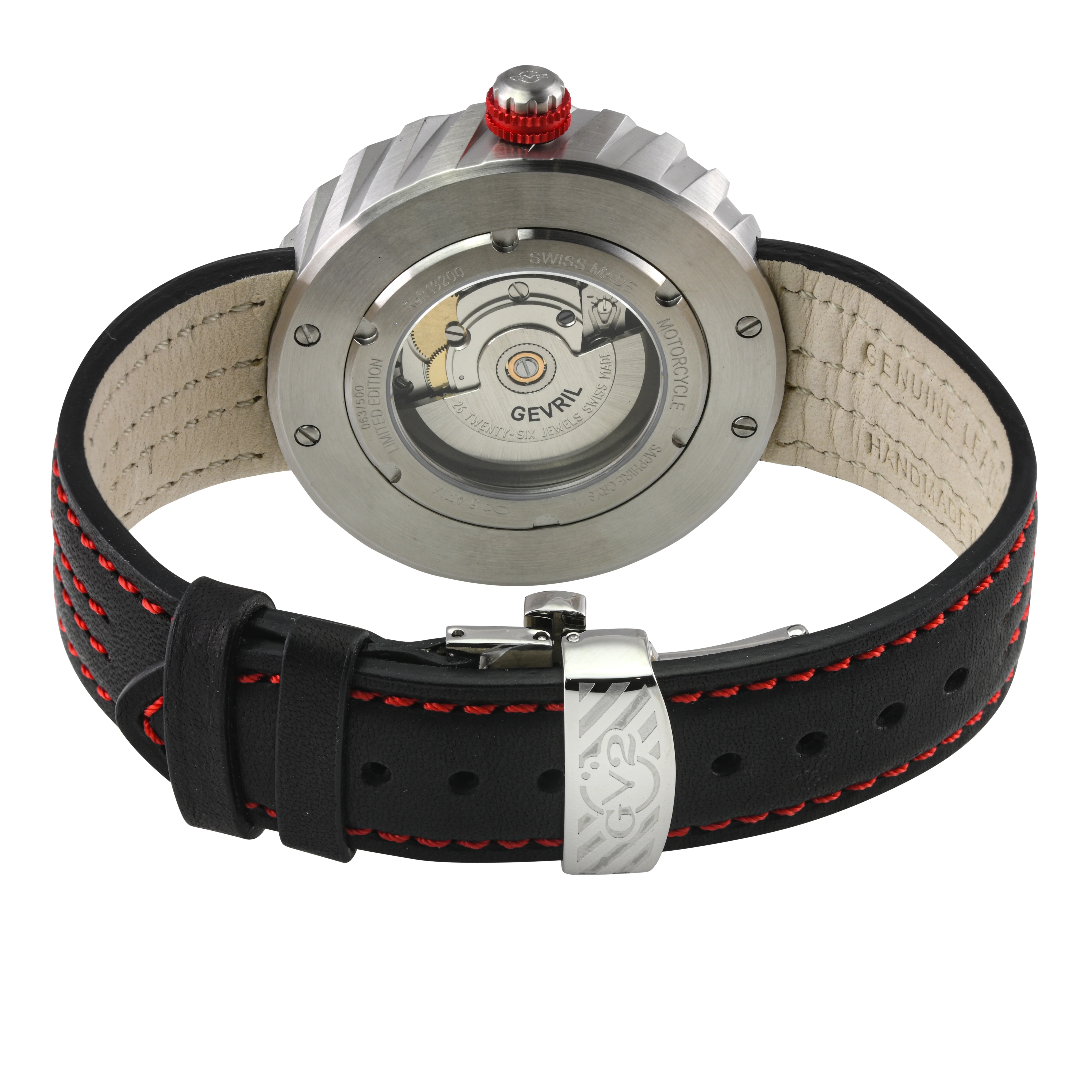 Motorcycle - Sport GV2 Swiss Made Automatic, Black Dial with multi-layers represents a motorcycle disc braking system Black Dial - Image 3