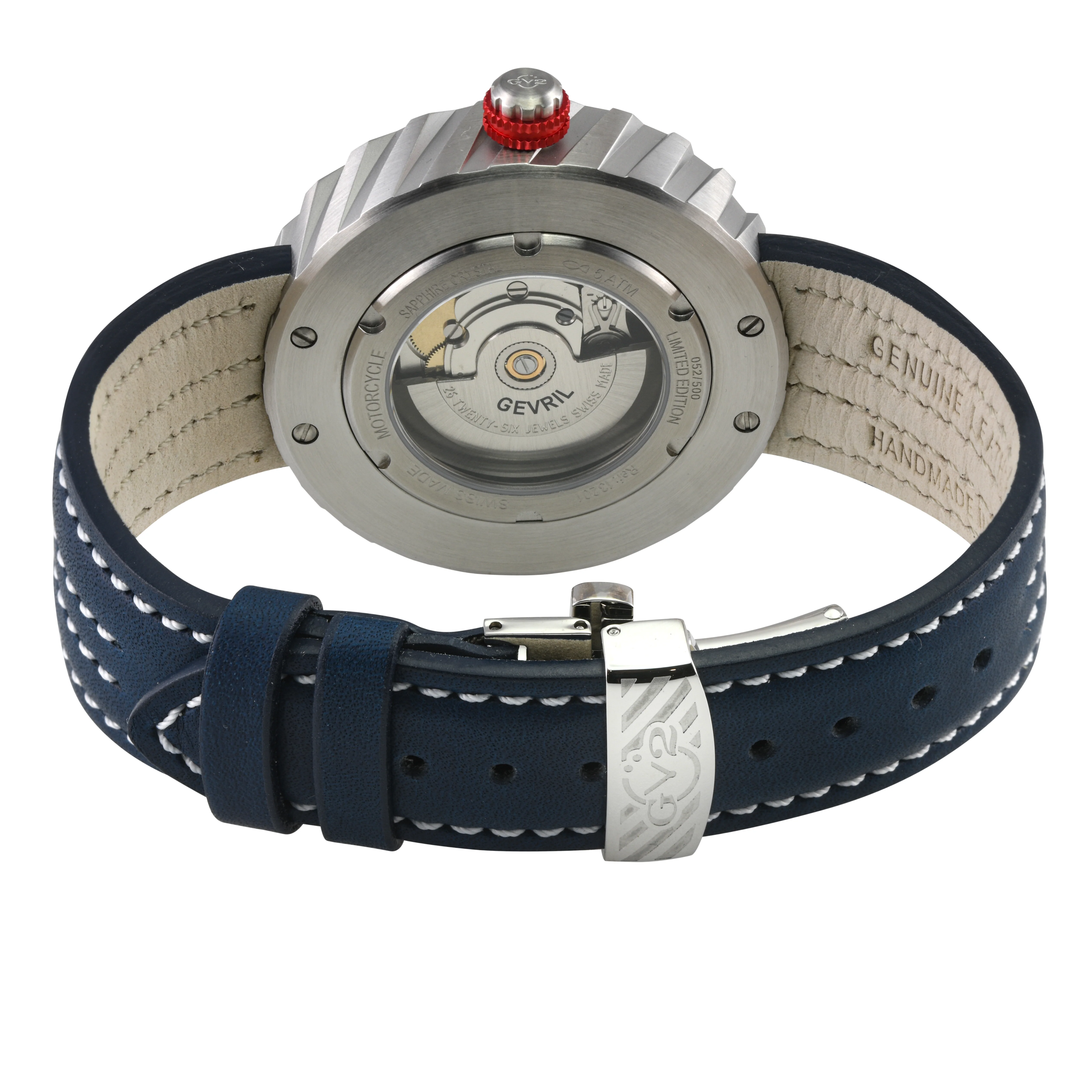 Motorcycle - Sport GV2 Swiss Made Automatic, Blue Dial with multi-layers represents a motorcycle disc braking system | Blue Dial - Image 3