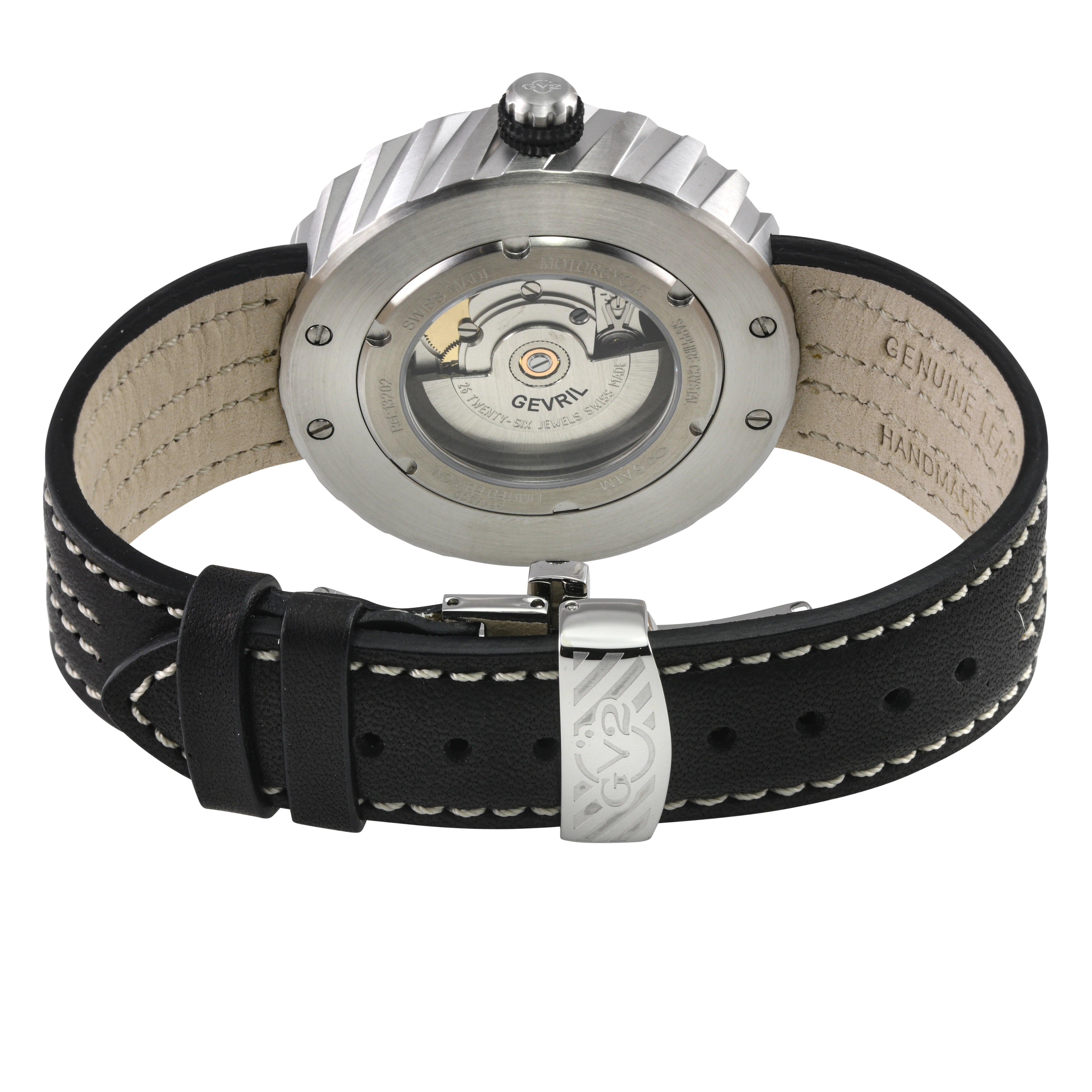 Motorcycle - Sport GV2 Swiss Made Automatic, Green Dial with multi-layers represents a motorcycle disc braking system | Green Dial - Image 3