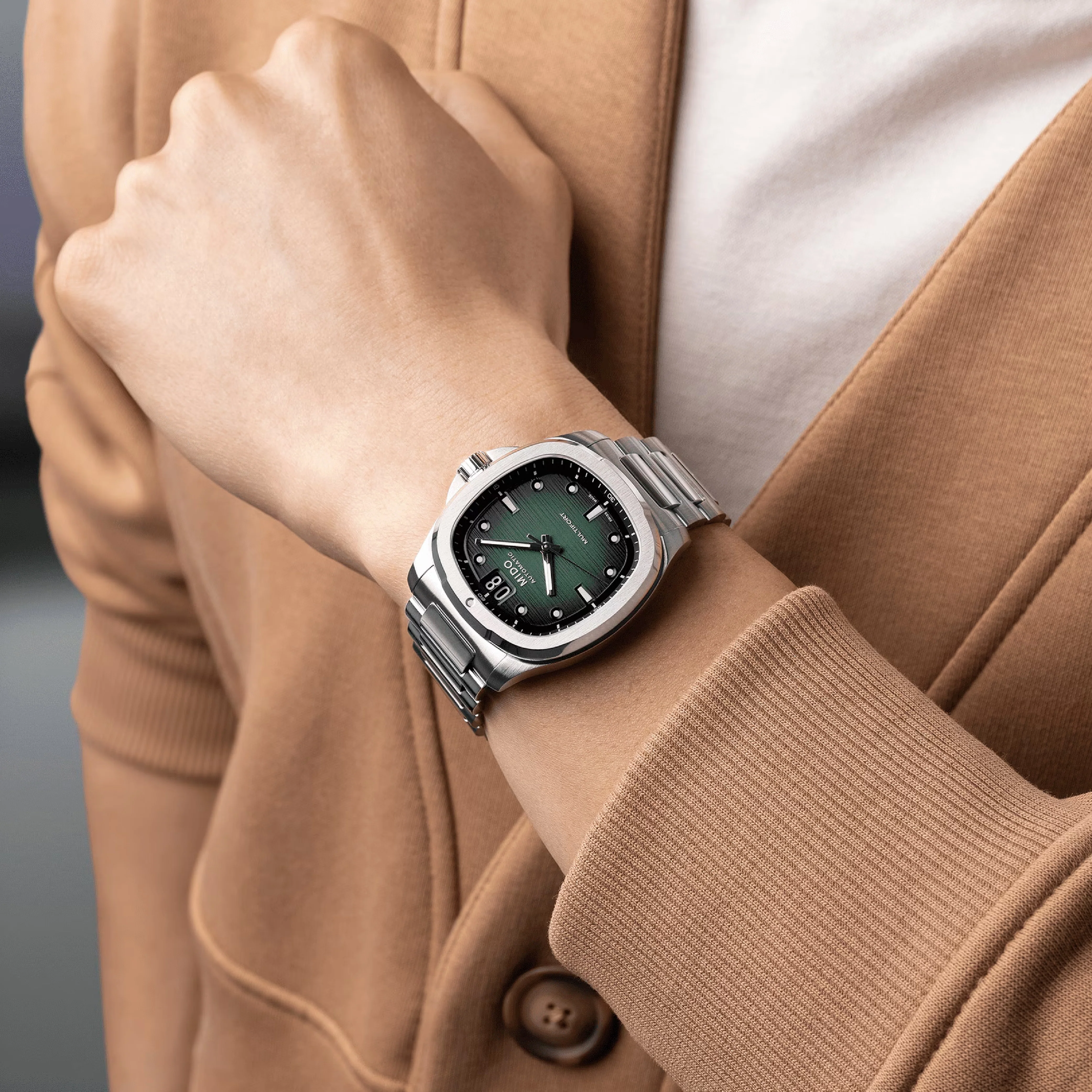 Multifort TV Big Date Green / Stainless Steel | Green Dial - Image 4