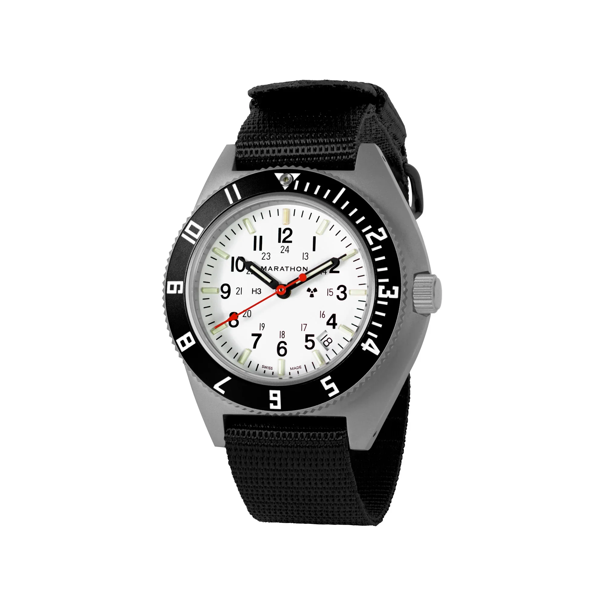 NAV, DATE, QUARTZ, SAPH, ARCTIC NGM, COL: SS//BKBK NYLON 12" Arctic SSNAV-D on 12 Ballistic | Arctic Dial - Image 3