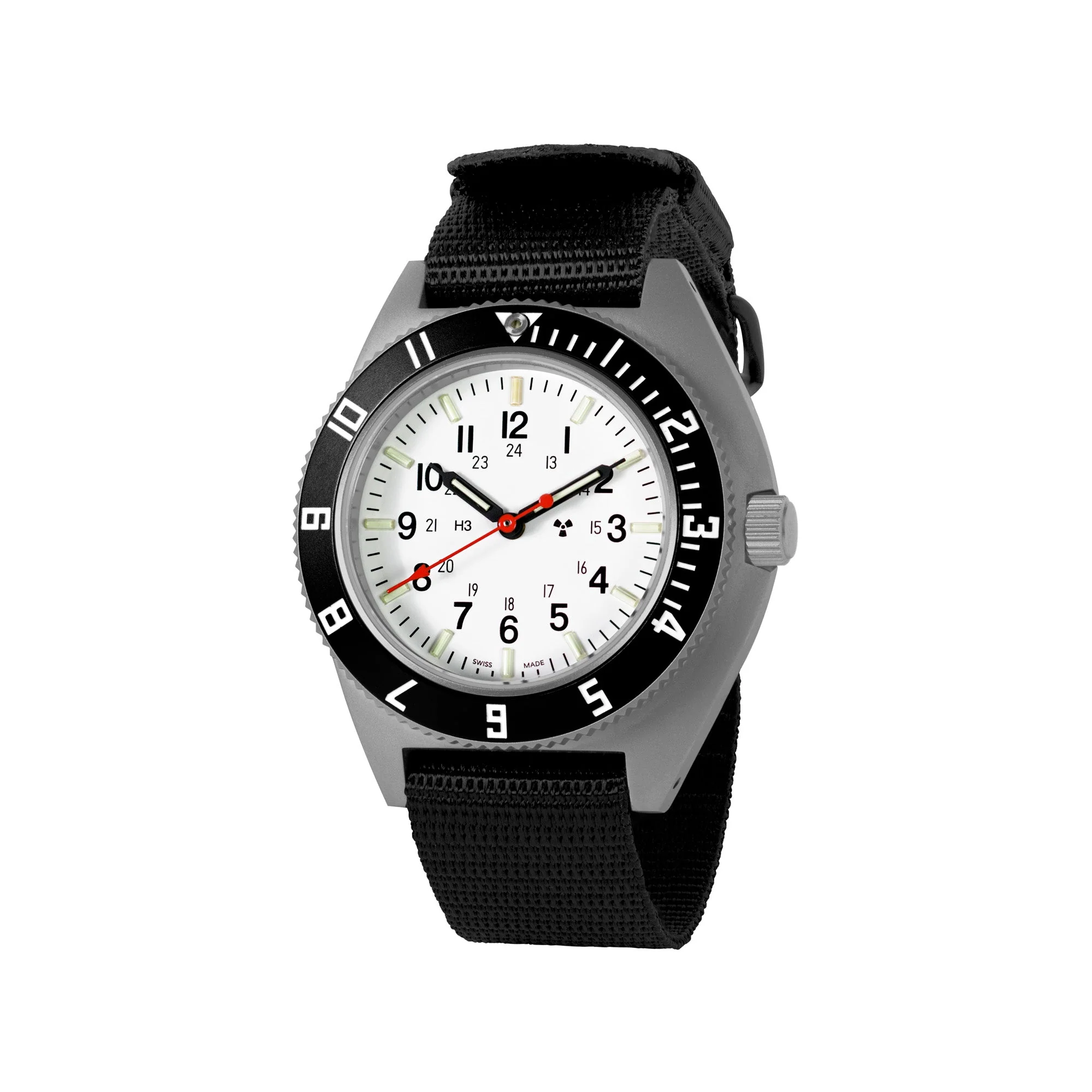 NAV, QUARTZ, SAPH, ARCTIC STERILE, COL: SS//BKBK NYLON 12" Arctic SSNAV on 12 Ballistic | Arctic Dial - Image 5
