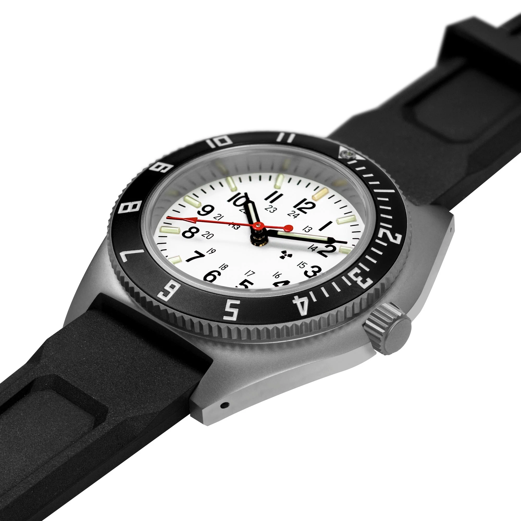 NAV, QUARTZ, SAPH, ARCTIC STERILE, COL: SS/BKPS 3PC RUBBER Arctic SSNAV on Rubber | Arctic Dial - Image 3