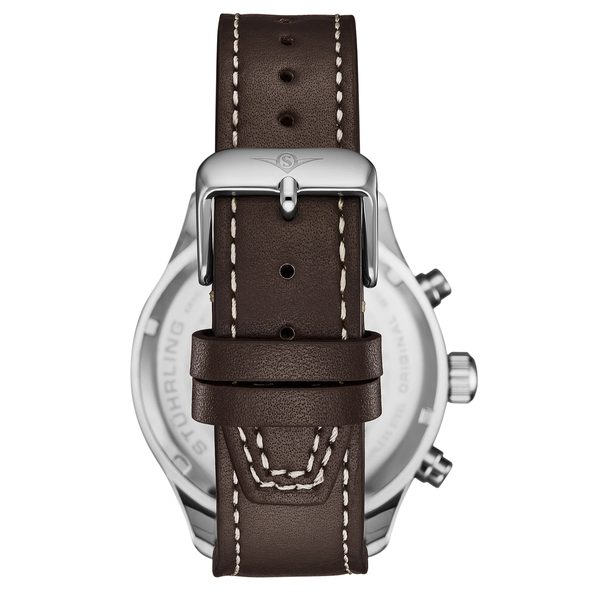 Navigator Chrono Forest Green Sunray Dial/Brown Leather Strap | Green Dial - Image 2