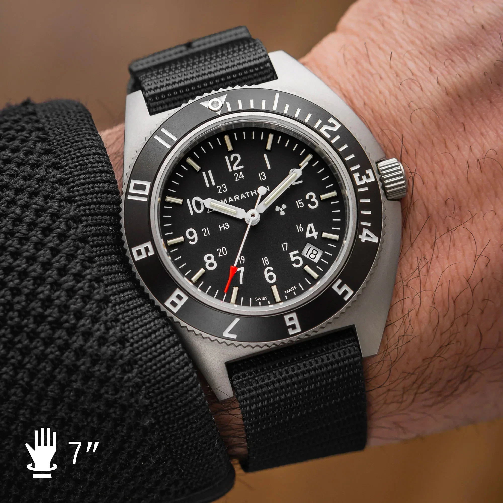 Navigator Quartz with Date Black NGM/Nylon | Matte Black Dial - Image 3