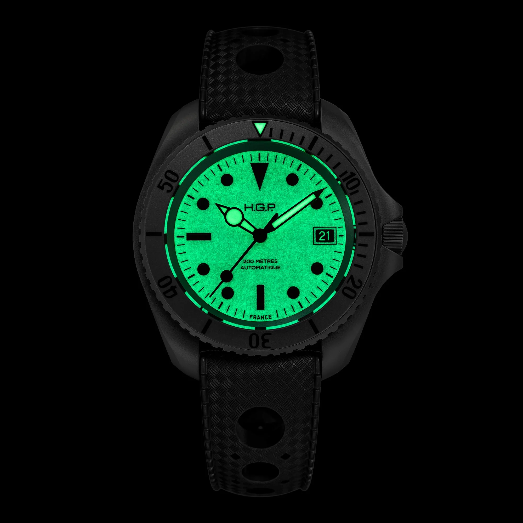 Night Diver 200M Automatic Full-Lume Diving Watch | Yellow Dial - Image 2