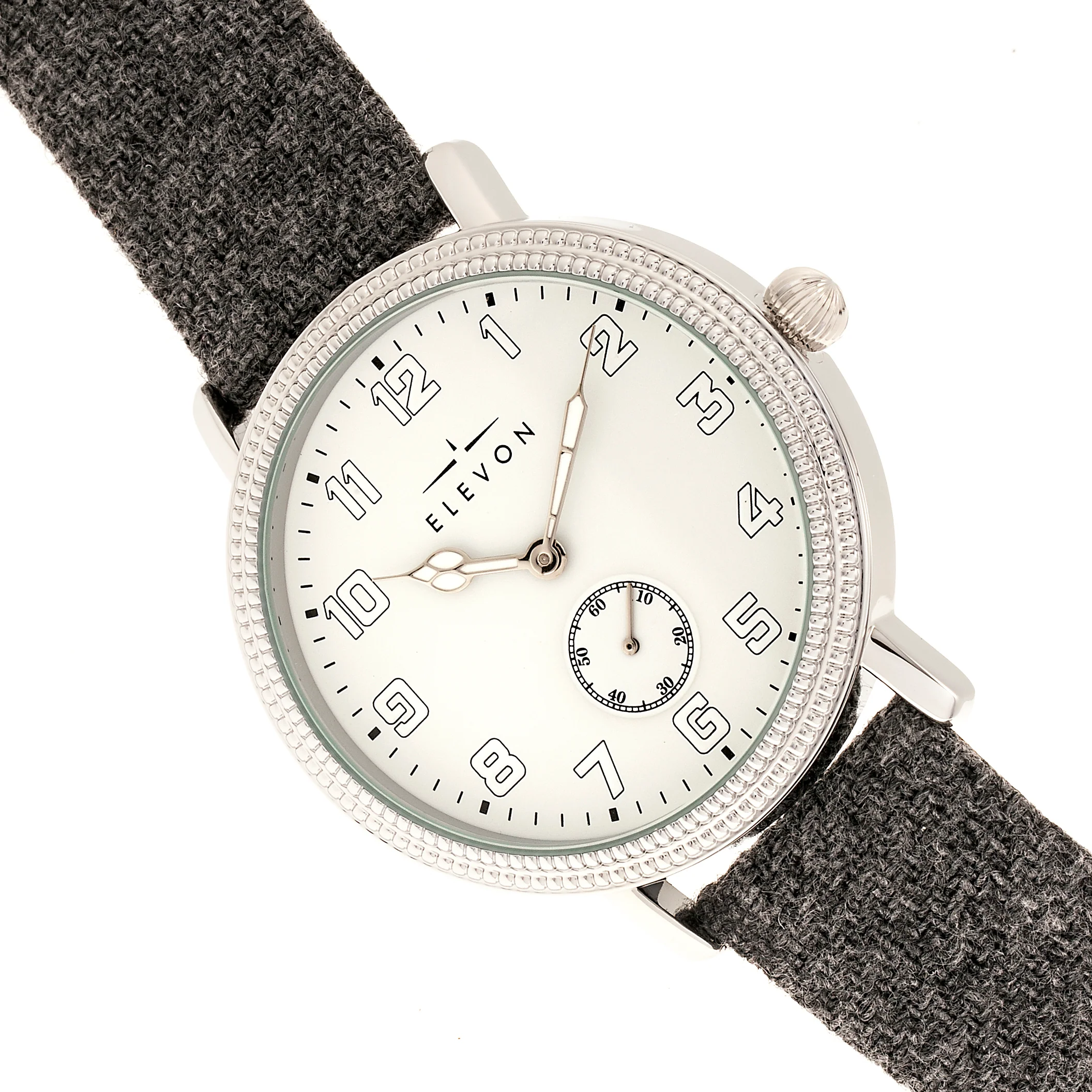 Northrop Wool-Overlaid Leather-Band Watch - White/Grey | White Dial - Image 2