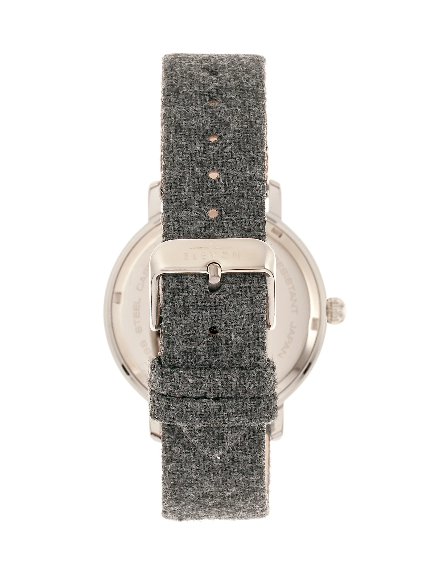 Northrop Wool-Overlaid Leather-Band Watch - White/Grey | White Dial - Image 3